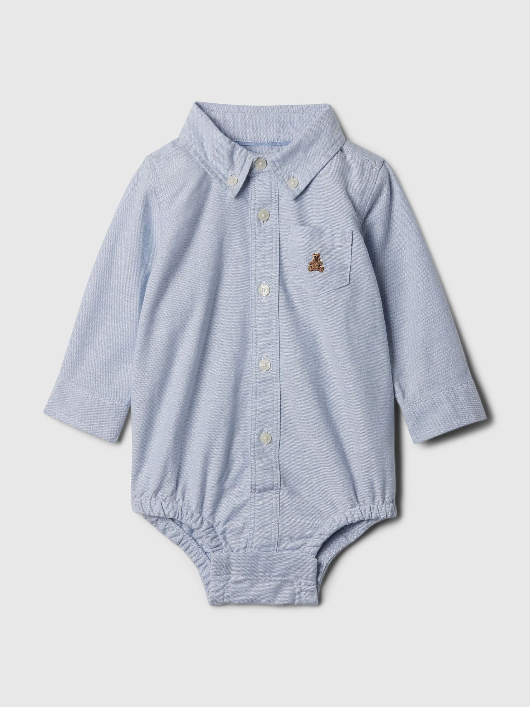 Blue Baby Oxford Bodysuit (Newborn-24mths) (H66773) | £18
