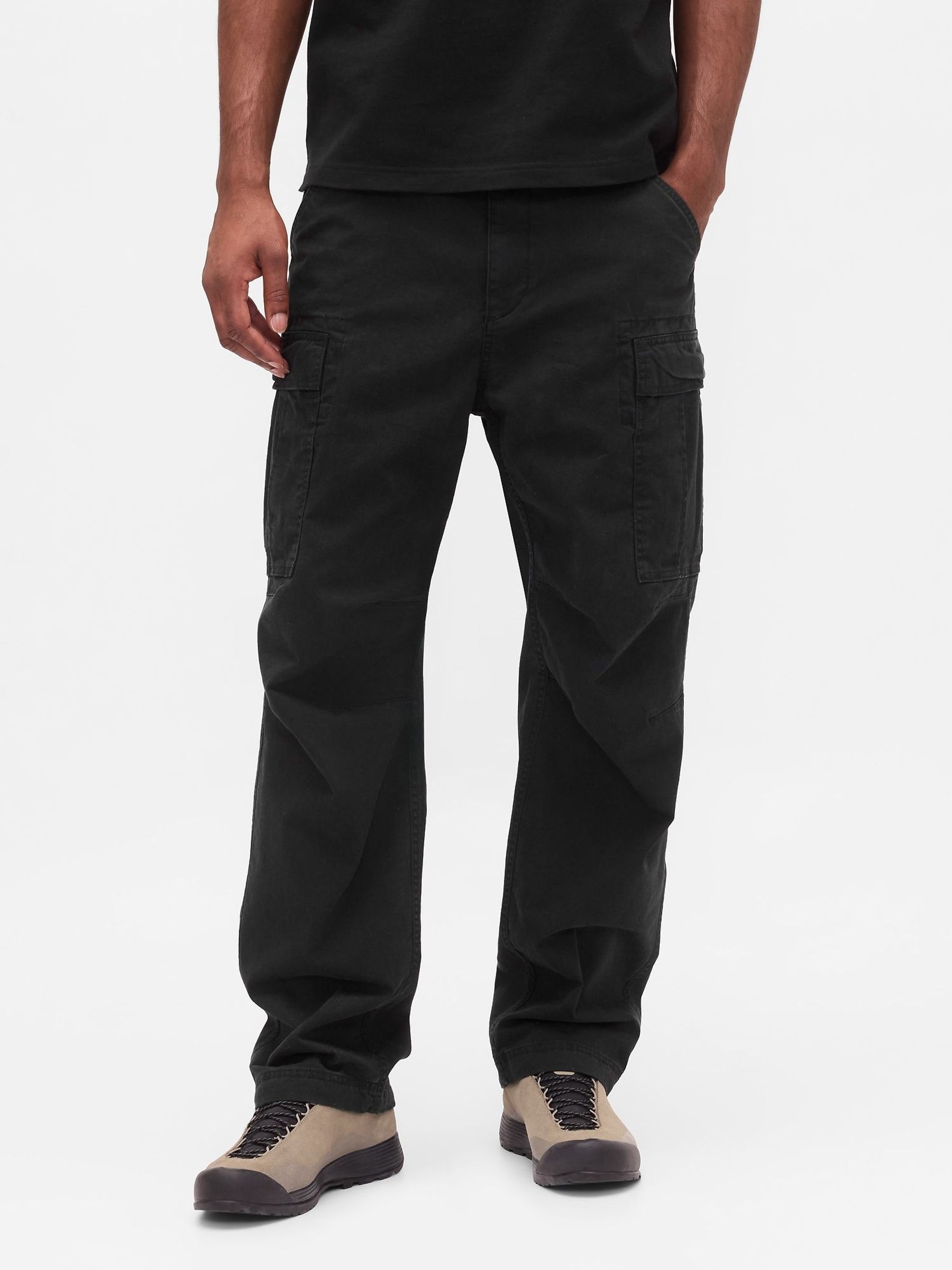 Black Relaxed Cargo Trousers (H66808) | £75