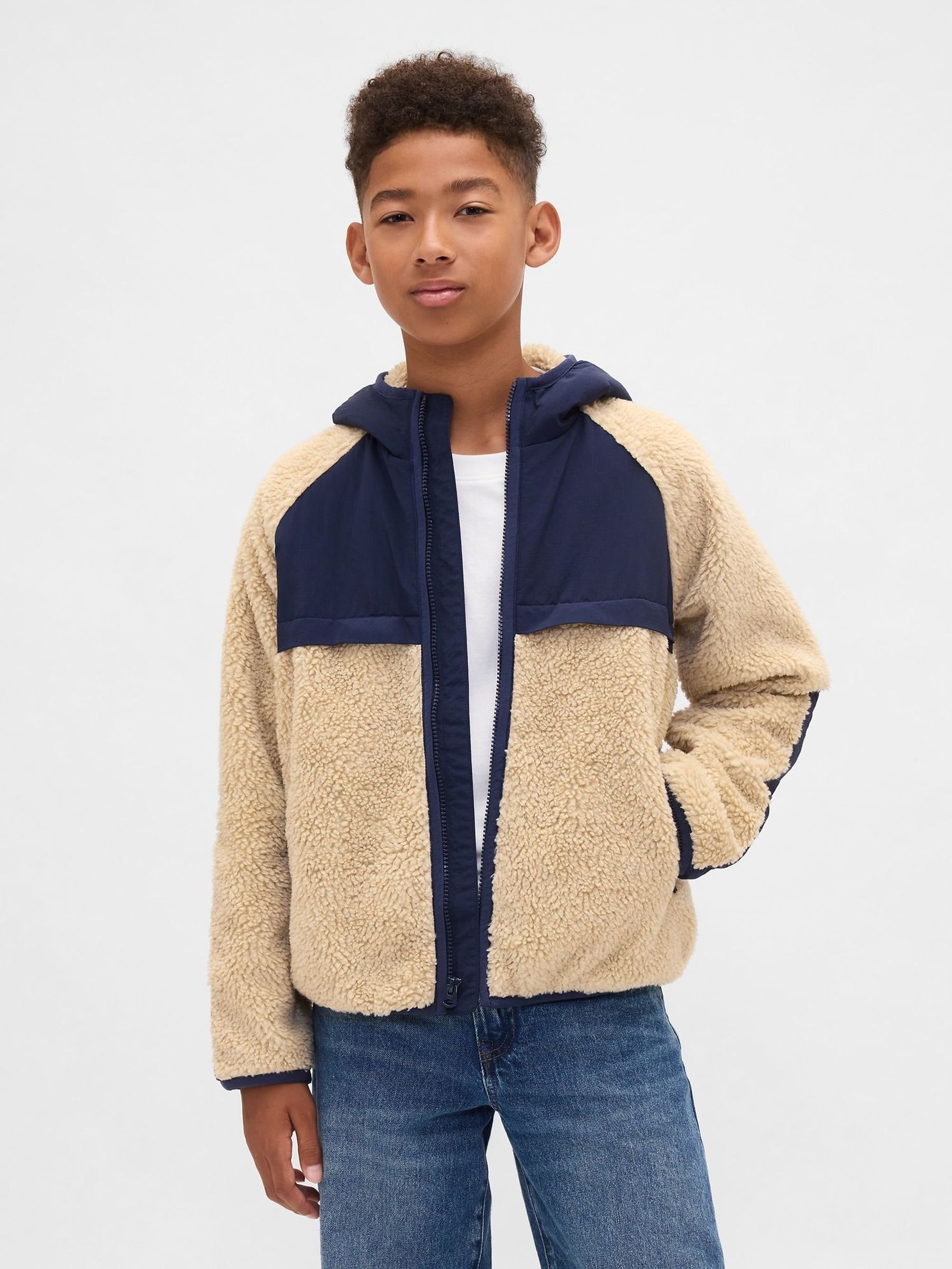 Beige Sherpa Jacket (H66824) | £70