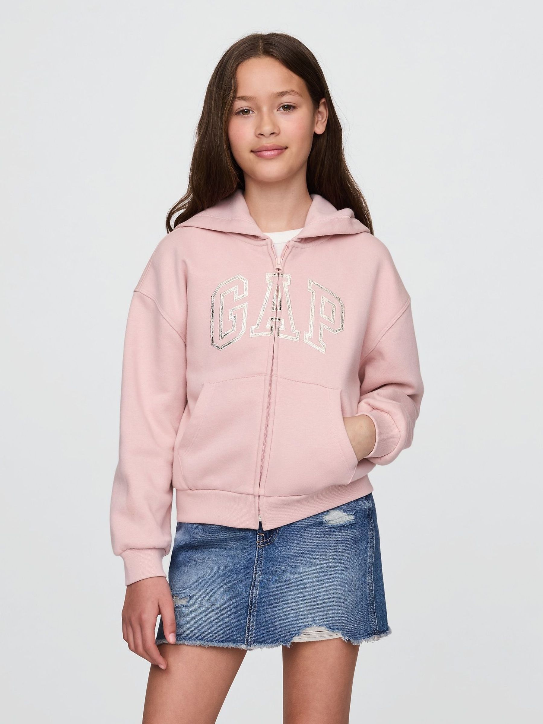 Pink Vintage Soft Arch Logo Hoodie (4-13yrs) (H66829) | £30