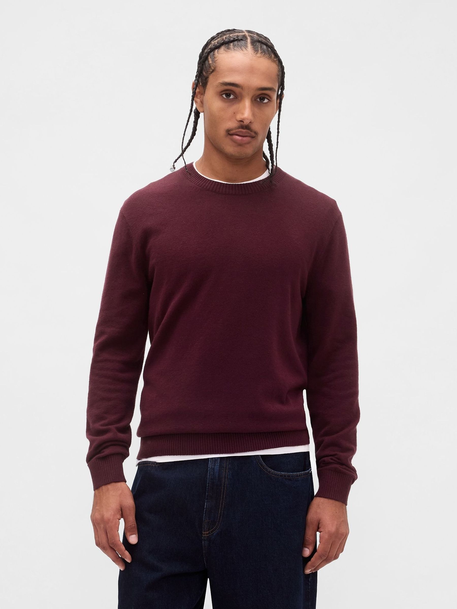Burgandy Red CashSoft Crew Sweatshirt (H66834) | £40