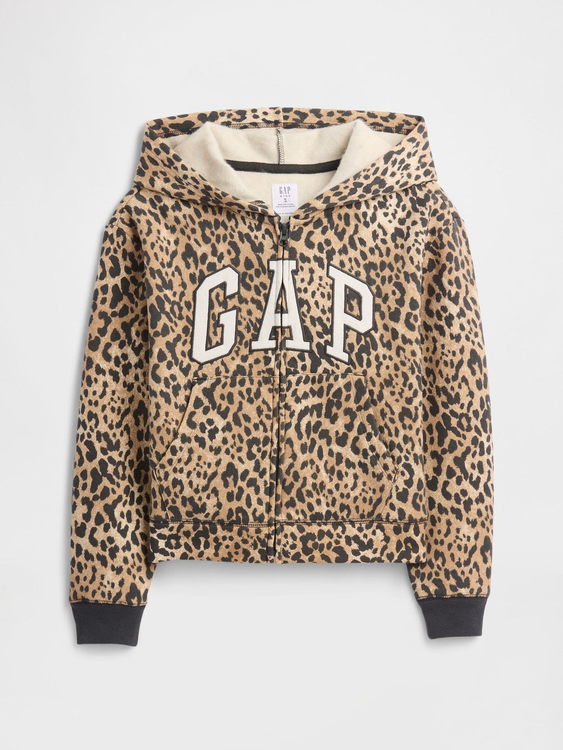 Brown Relaxed Logo Print Zip Hoodie (H66849) | £25