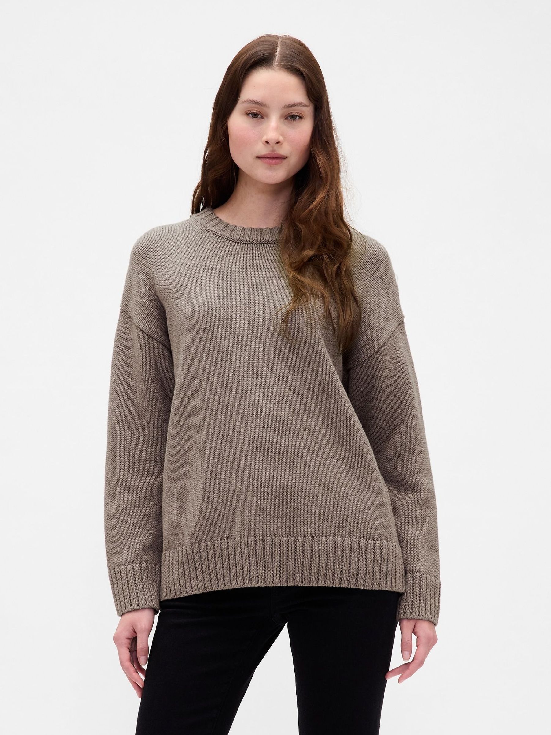 Light Brown Cotton Oversized Jumper (H66860) | £45