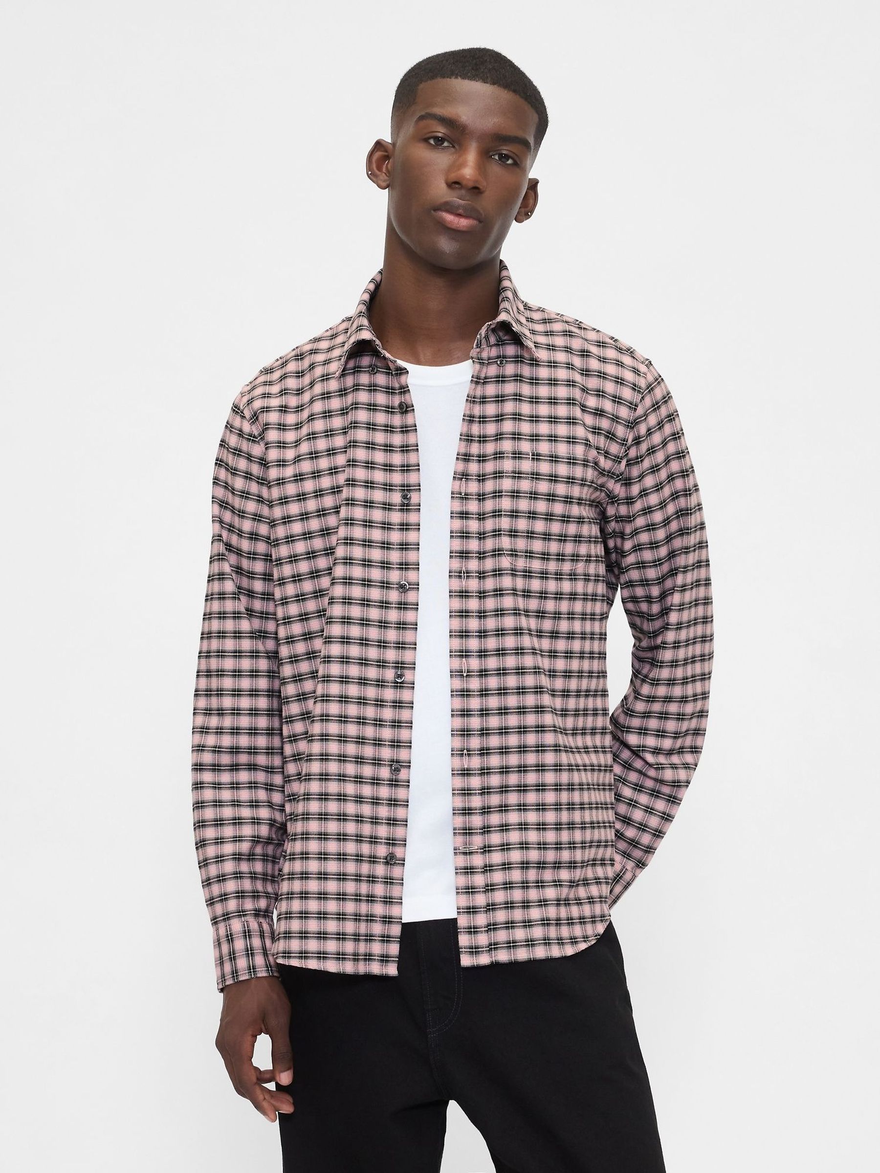 Pink/Black Check Oxford Shirt (H66872) | £40