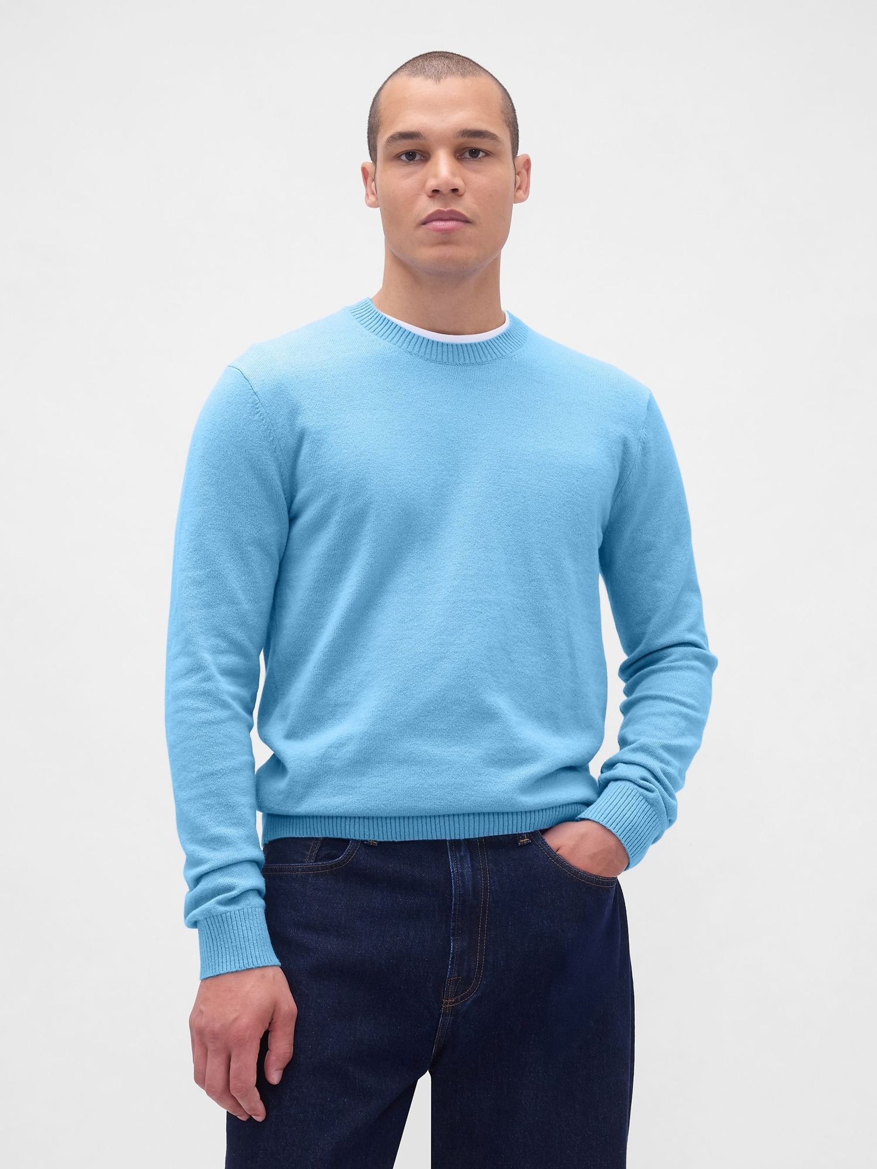 Light Blue CashSoft Crew Sweatshirt (H66877) | £40