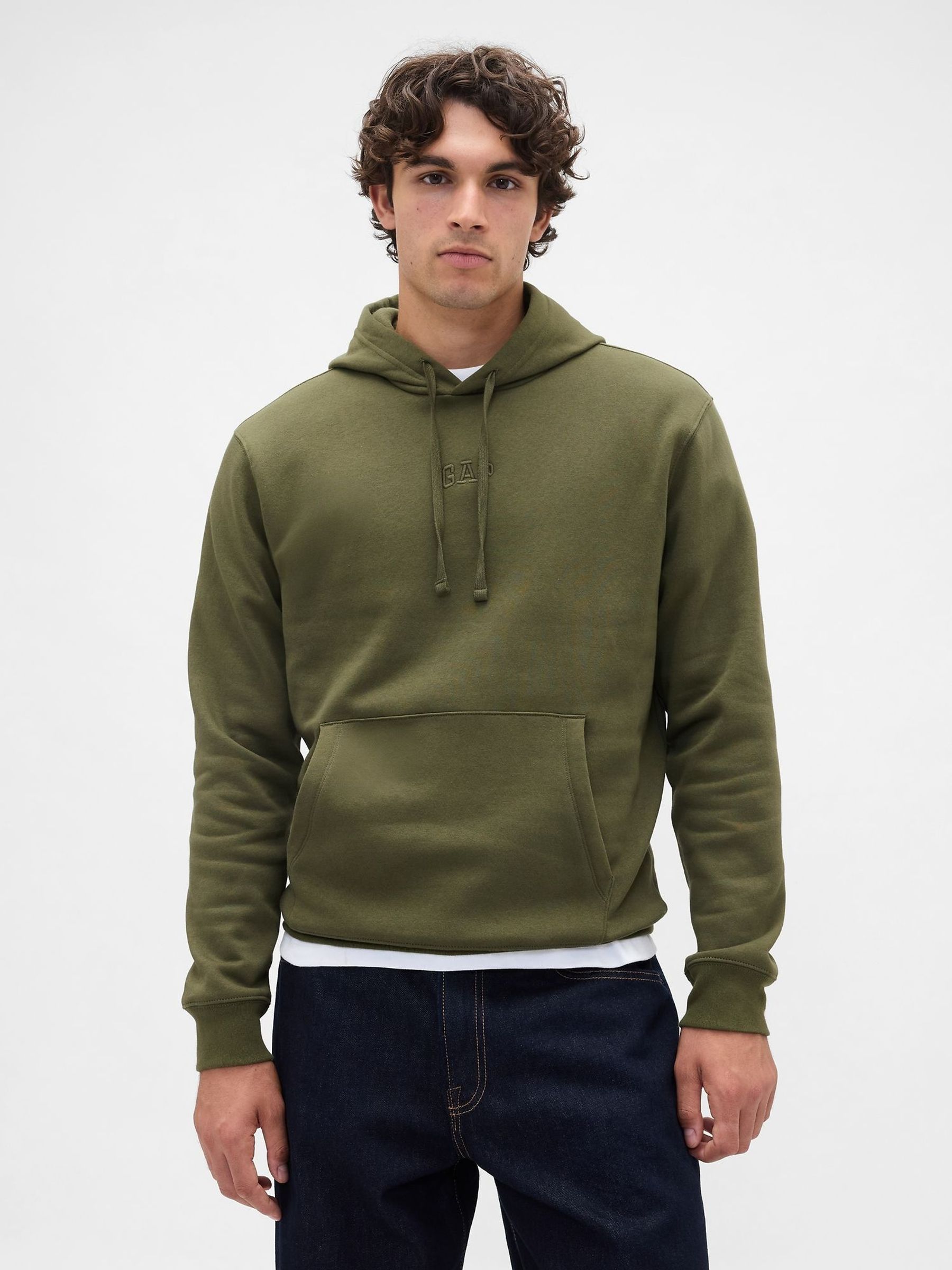 Green Relaxed Mini-Logo Hoodie (H66893) | £35