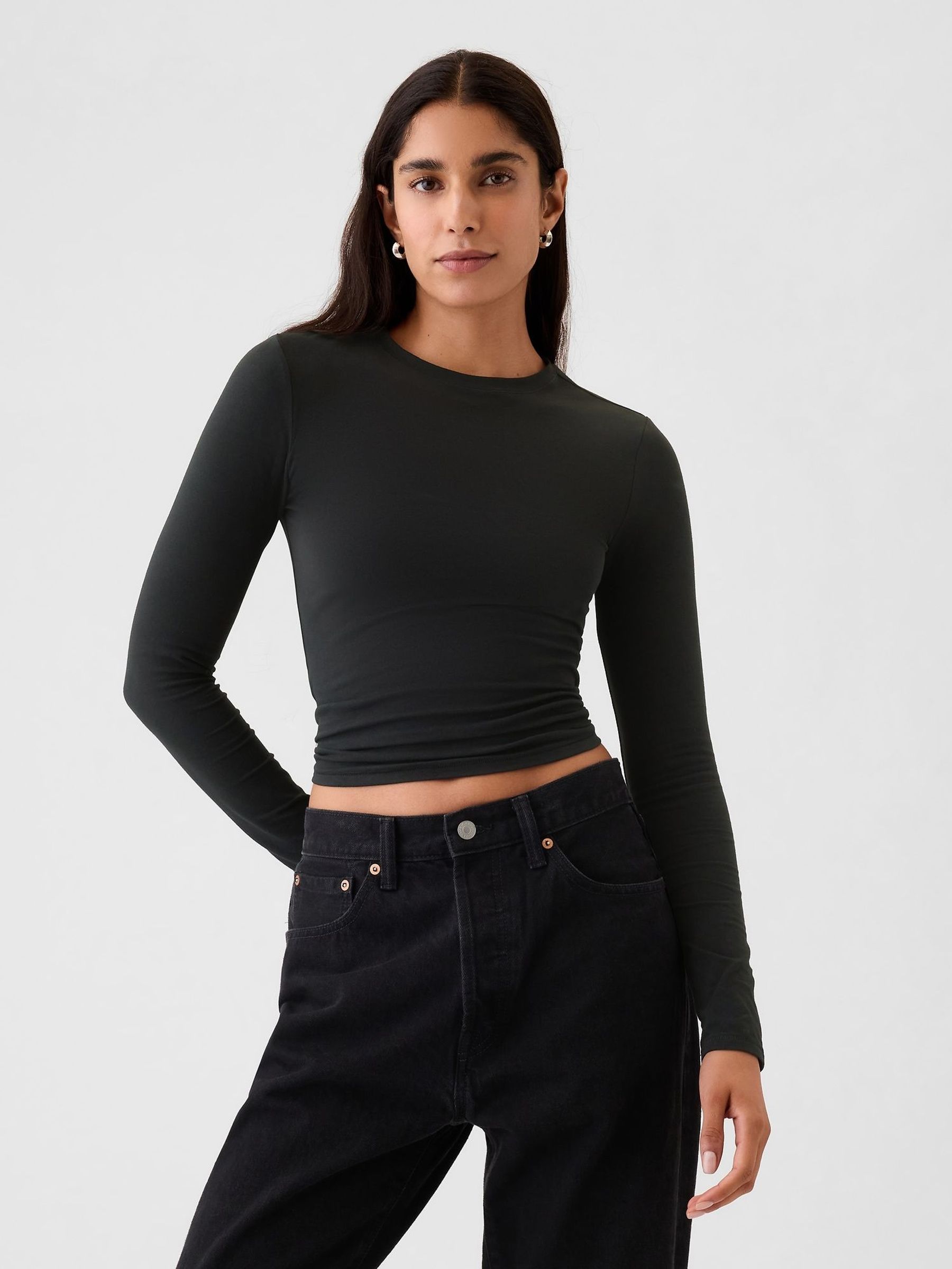Black CloseKnit Jersey Short Sleeve T-Shirt (H66924) | £14