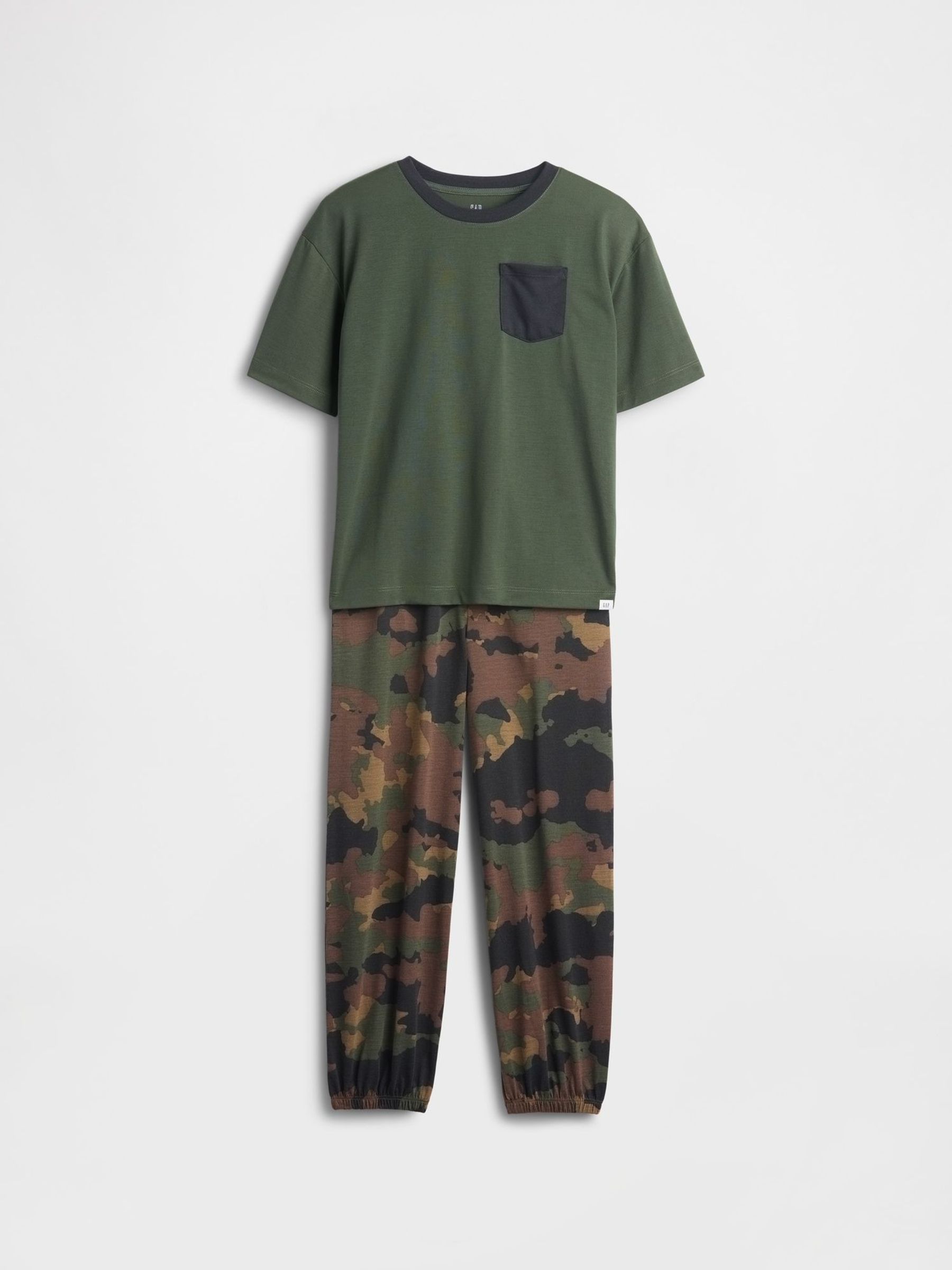 Green Camo Pyjama Joggers Set (6-13yrs) (H66925) | £35