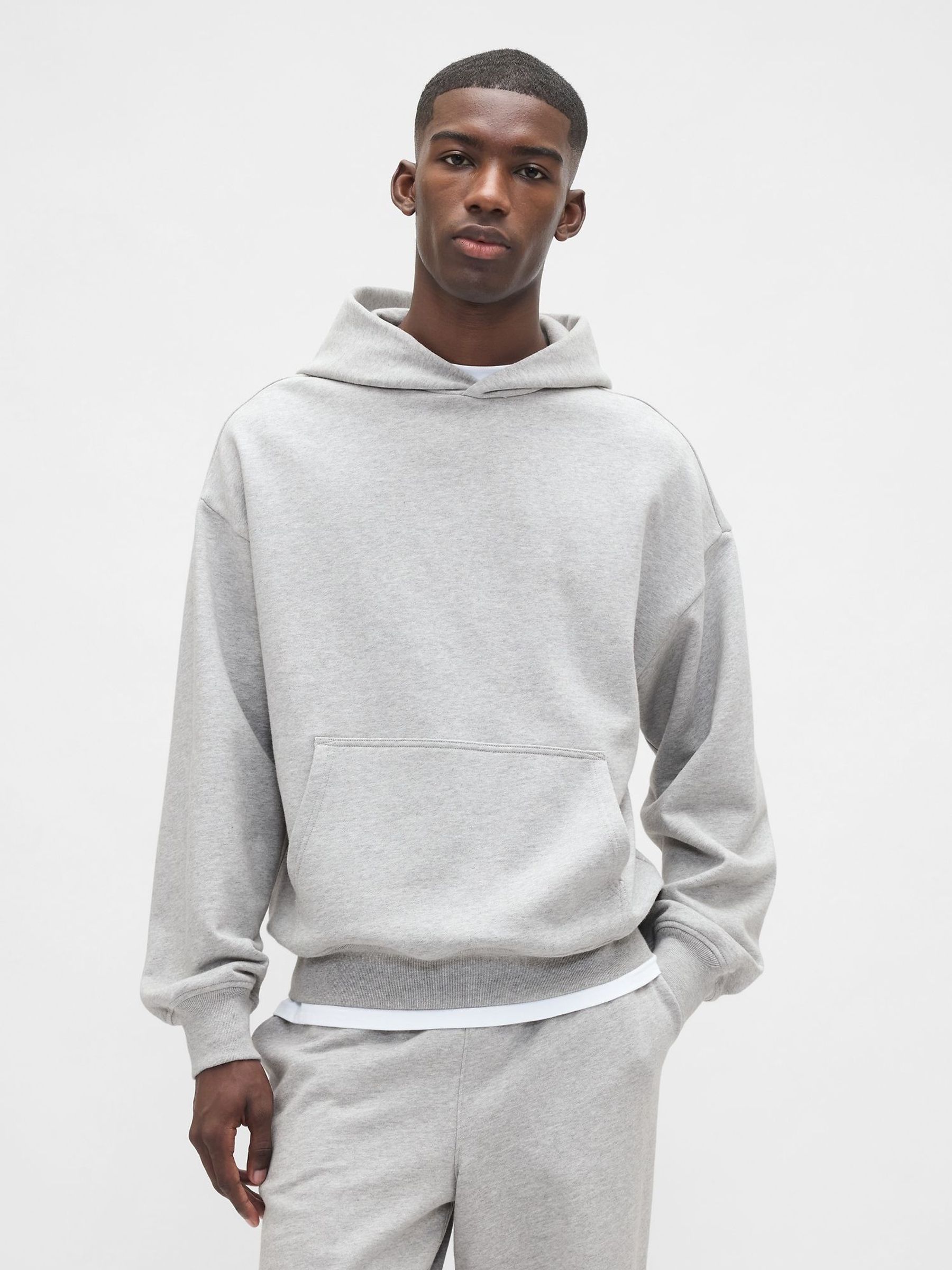 Light Grey Oversized Heavyweight Hoodie (H66927) | £80