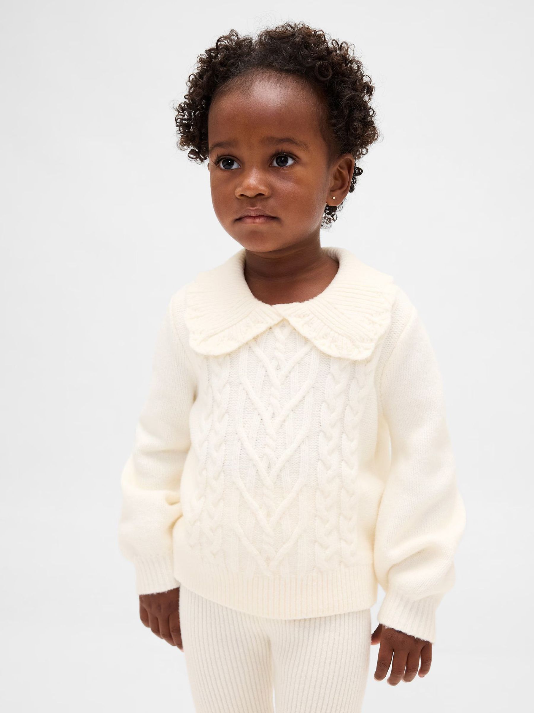 White Cashsoft Colla Jumper (6mths-5yrs) (H66935) | £30