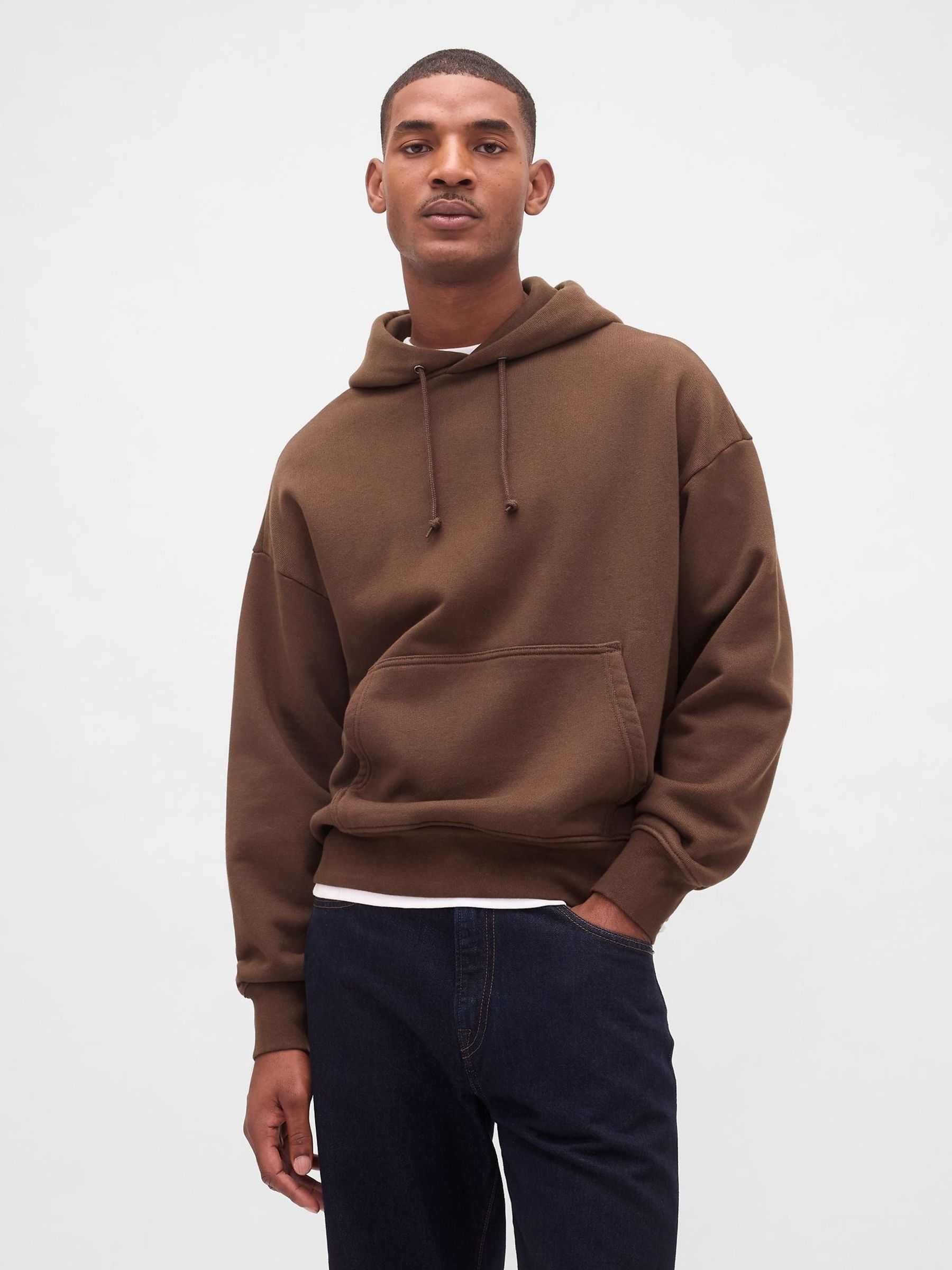 Brown Extra Heavyweight French Terry Hoodie (H66950) | £85