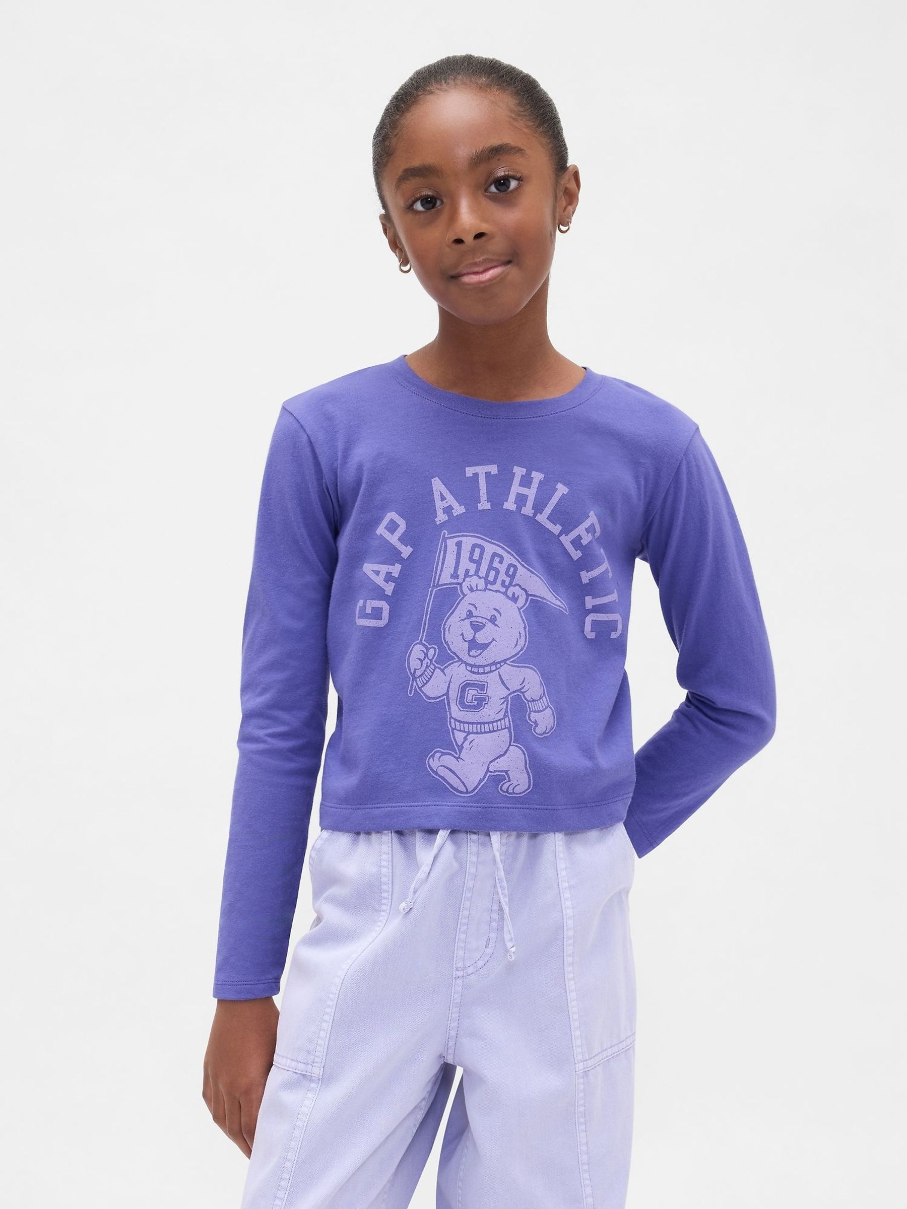 Purple Relaxed Graphic Logo T-Shirt (4-13yrs) (H66963) | £10