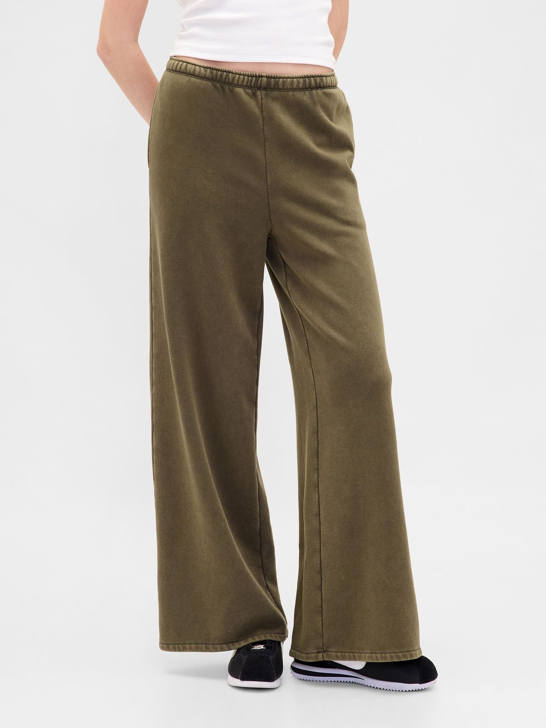 Green VintageSoft Baggy Wide-Leg Joggers (H66965) | £45