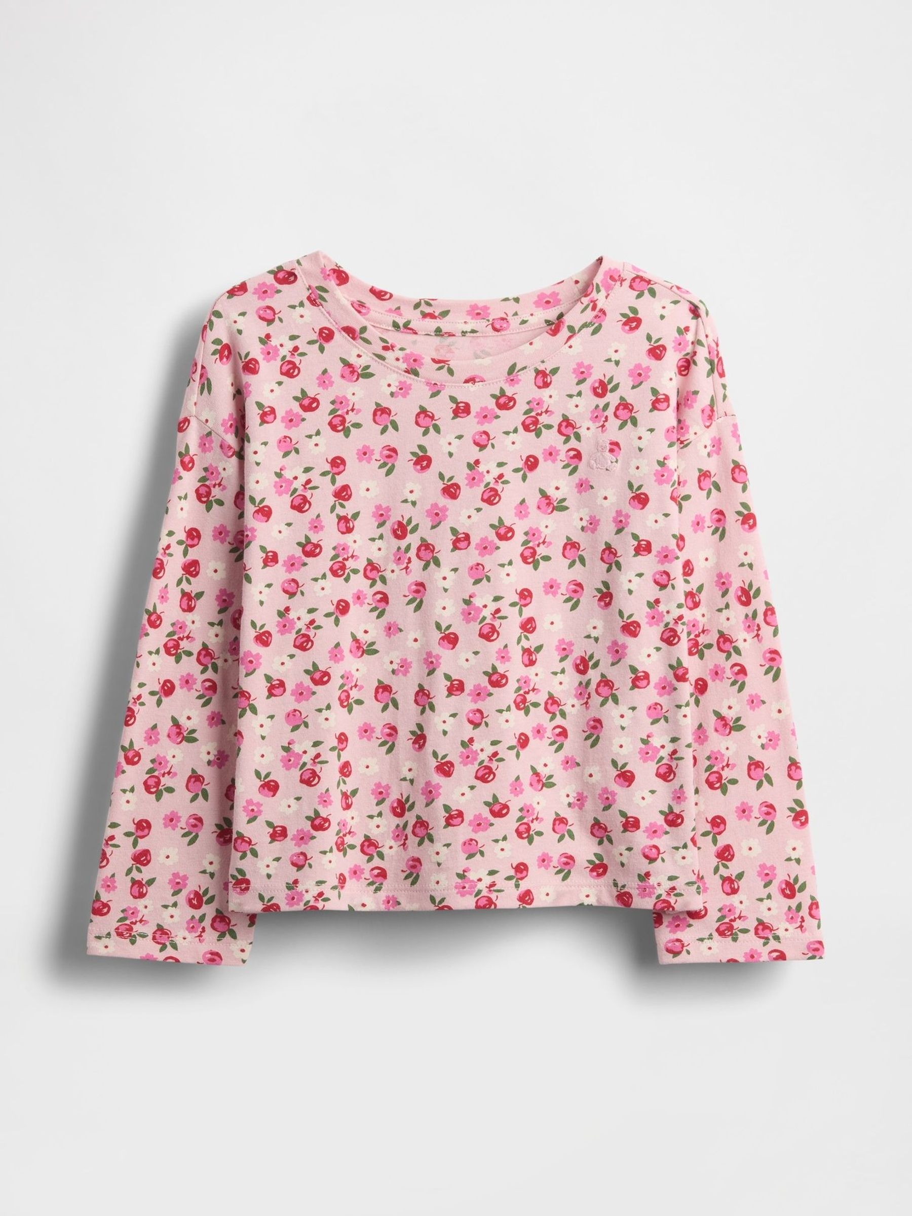 Pink Floral Mix and Match Drop Shoulder T-Shirt (H66987) | £12