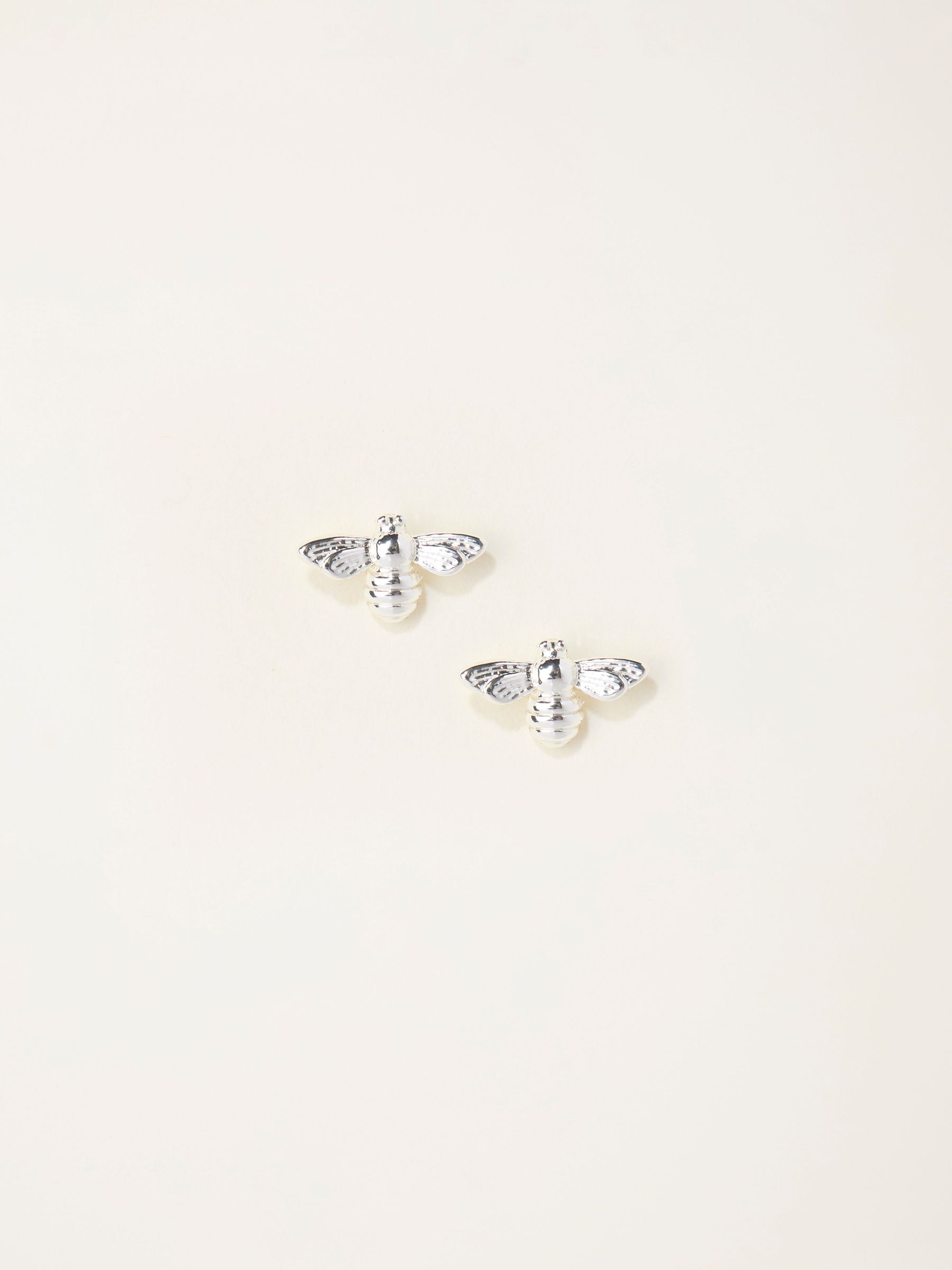 Silver Tone Bee Stud Earrings (H68323) | £8.50