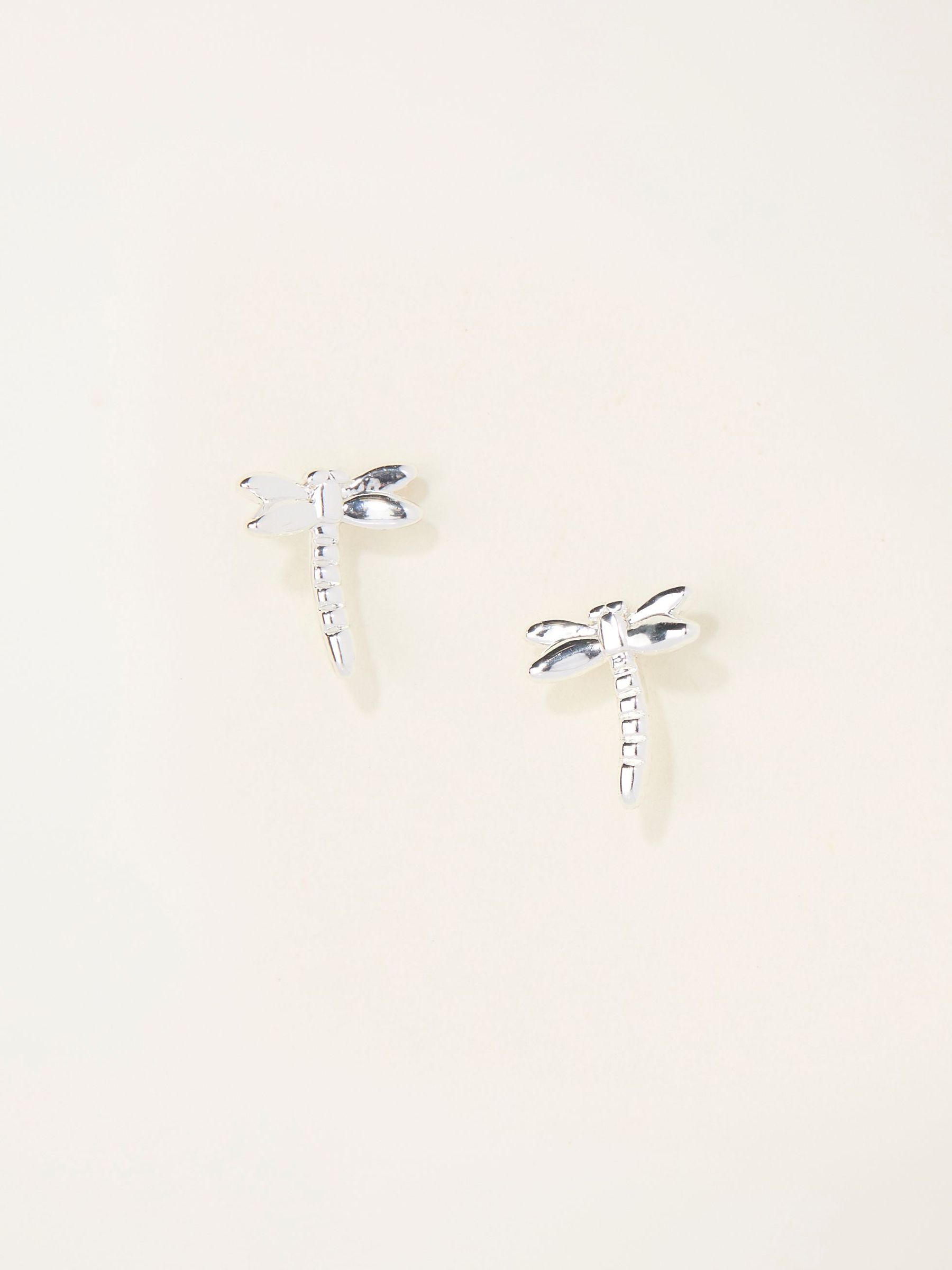 Silver Tone Dragonfly Stud Earrings (H68331) | £8.50