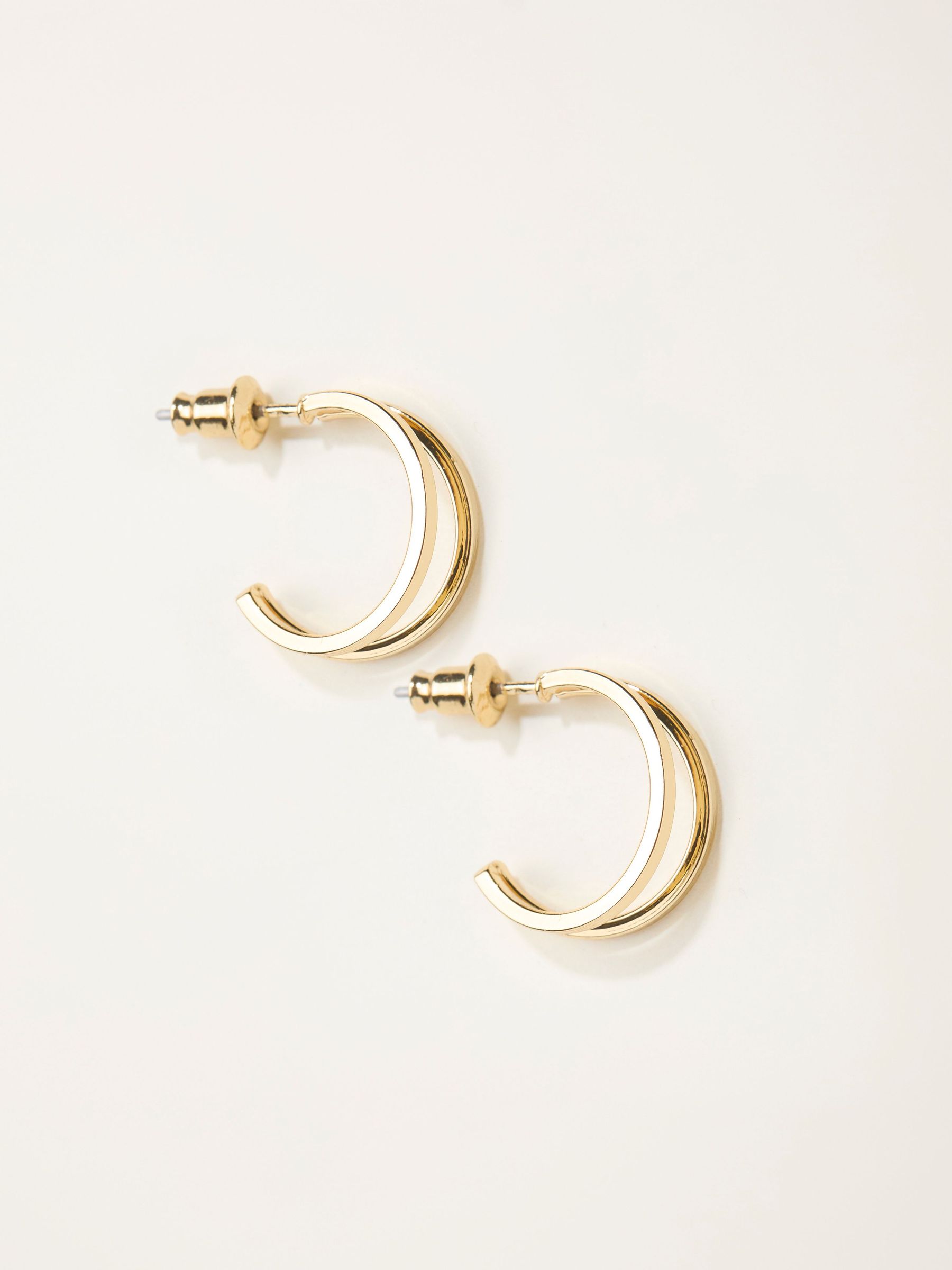 Gold Tone Double Hoop Earrings (H68349) | £10.50
