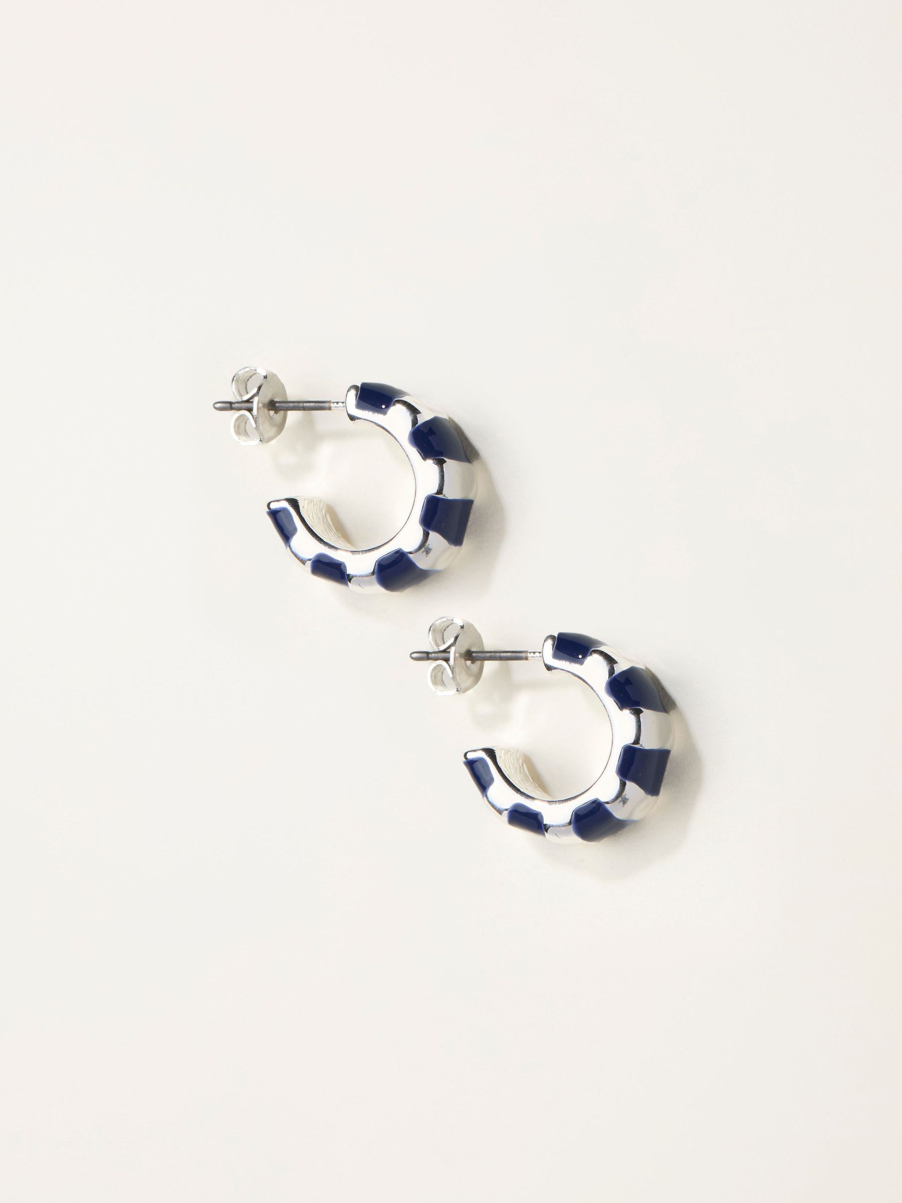 Blue Enamel Hoop Earrings (H68354) | £10.50