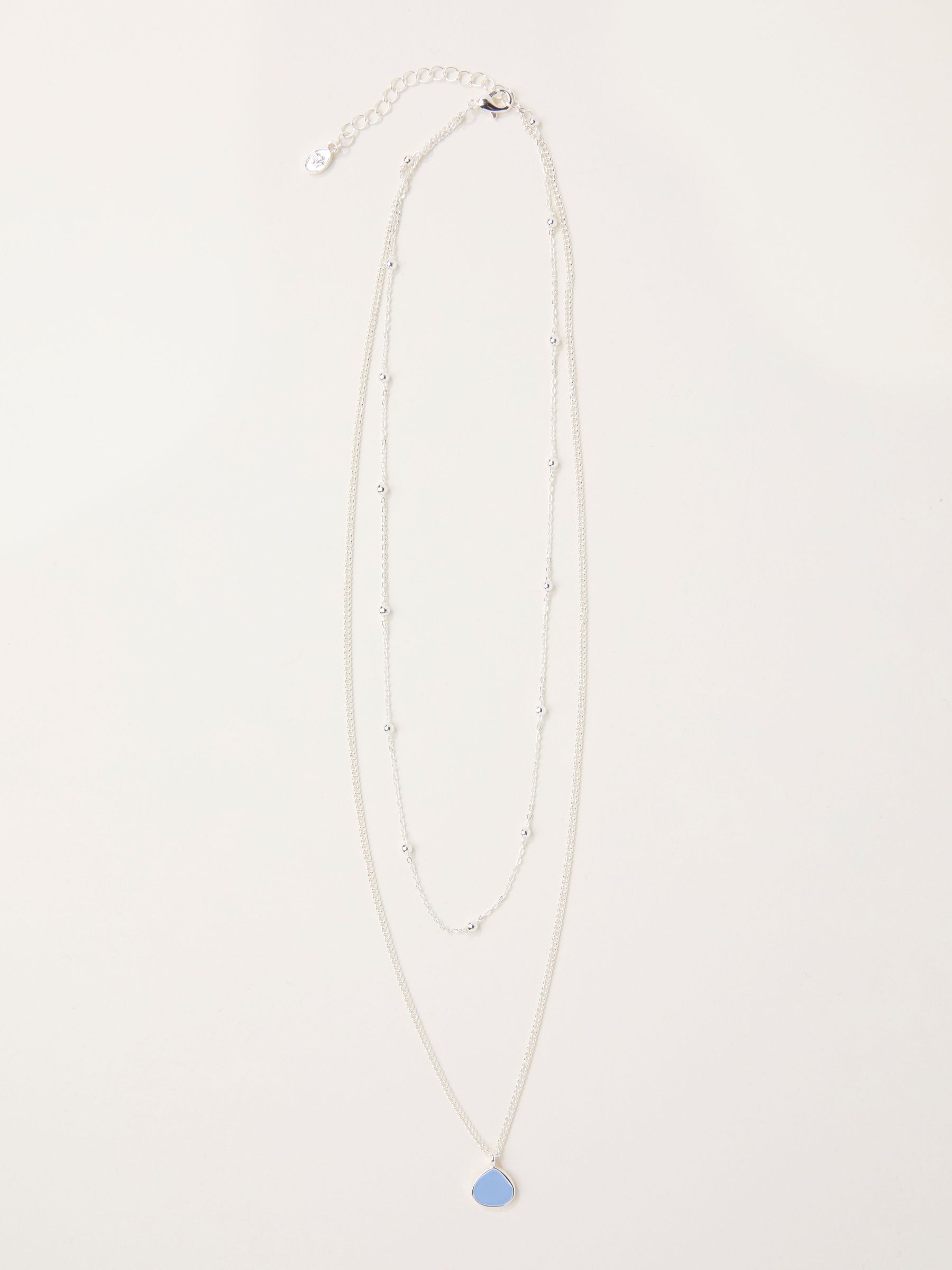 Silver Tone Enamel Layered Necklace (H68368) | £14.50
