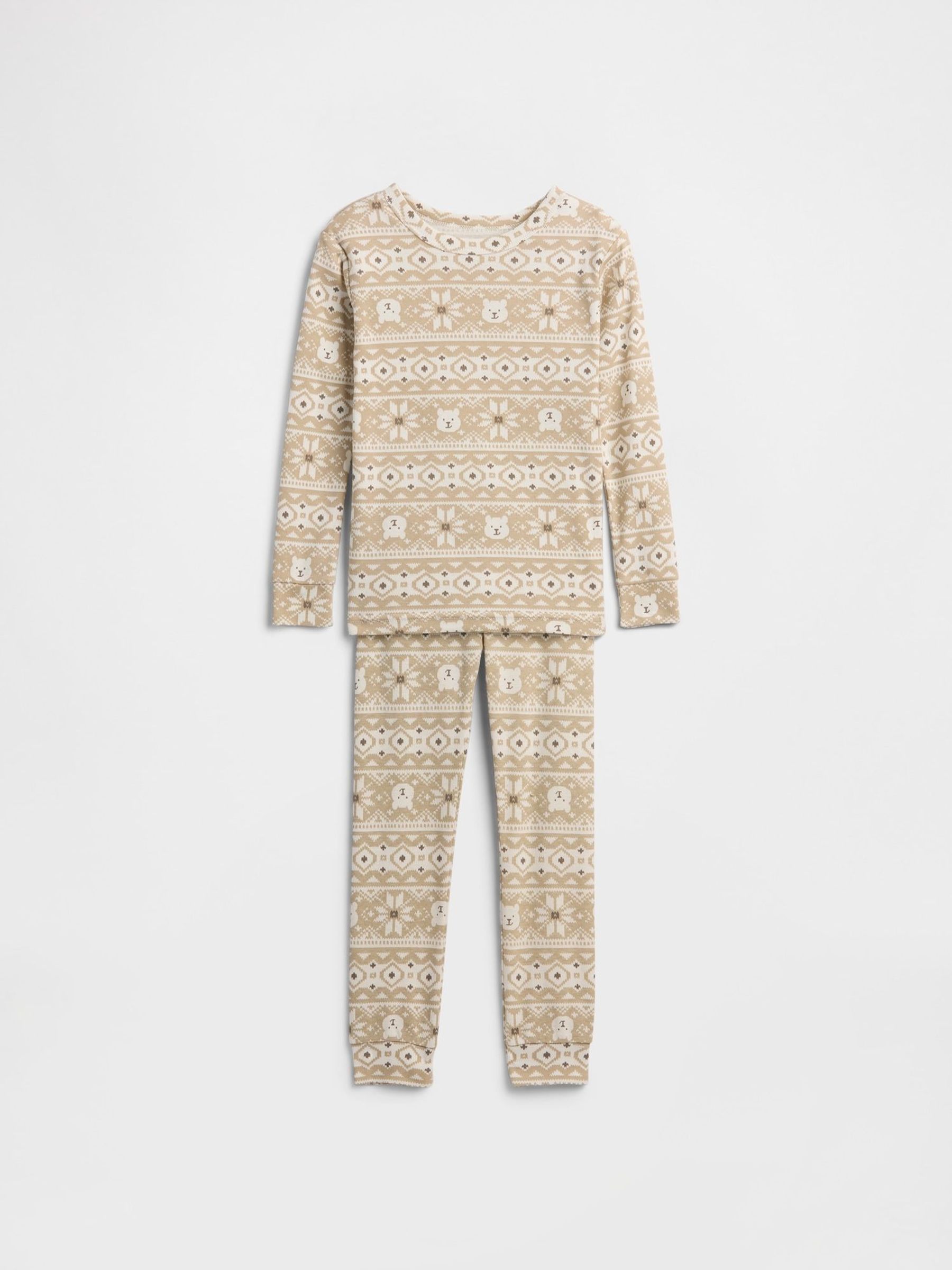 Nude Long Sleeve Pyjama Top and Bottoms Set (H68399) | £18