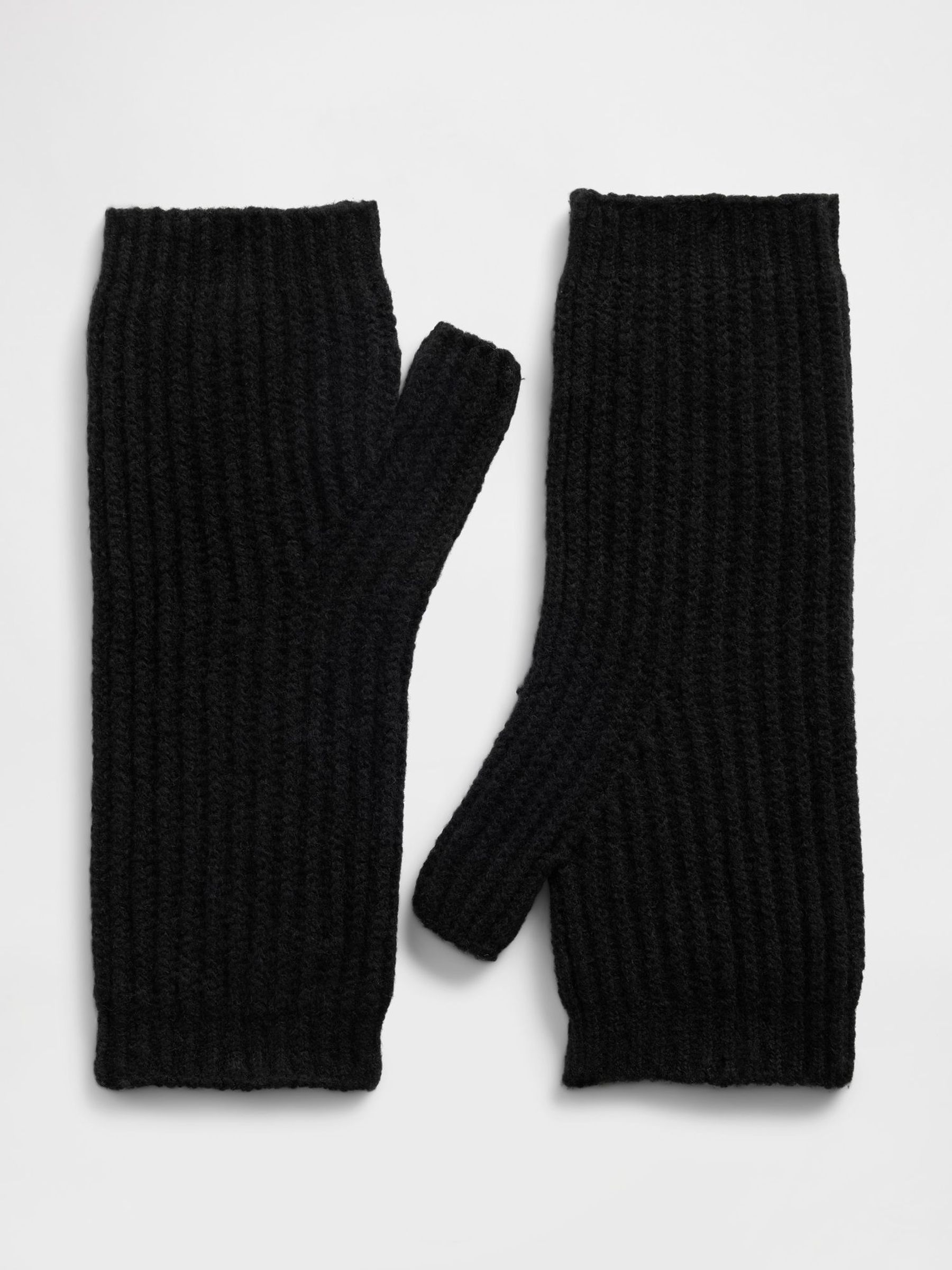 Black Soft Touch Fingerless Mittens (H68406) | £15