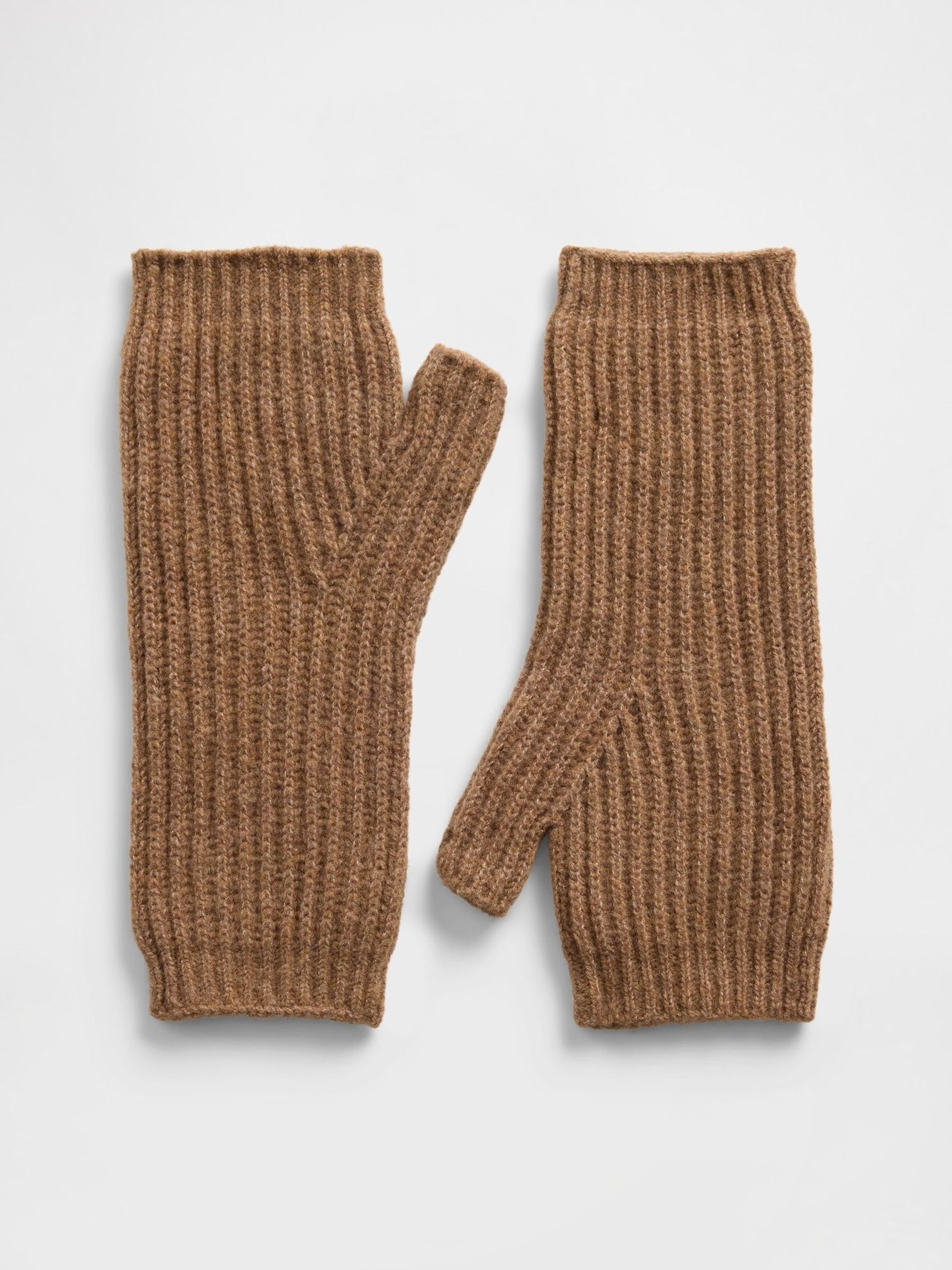 Brown Soft Touch Fingerless Mittens (H68416) | £15