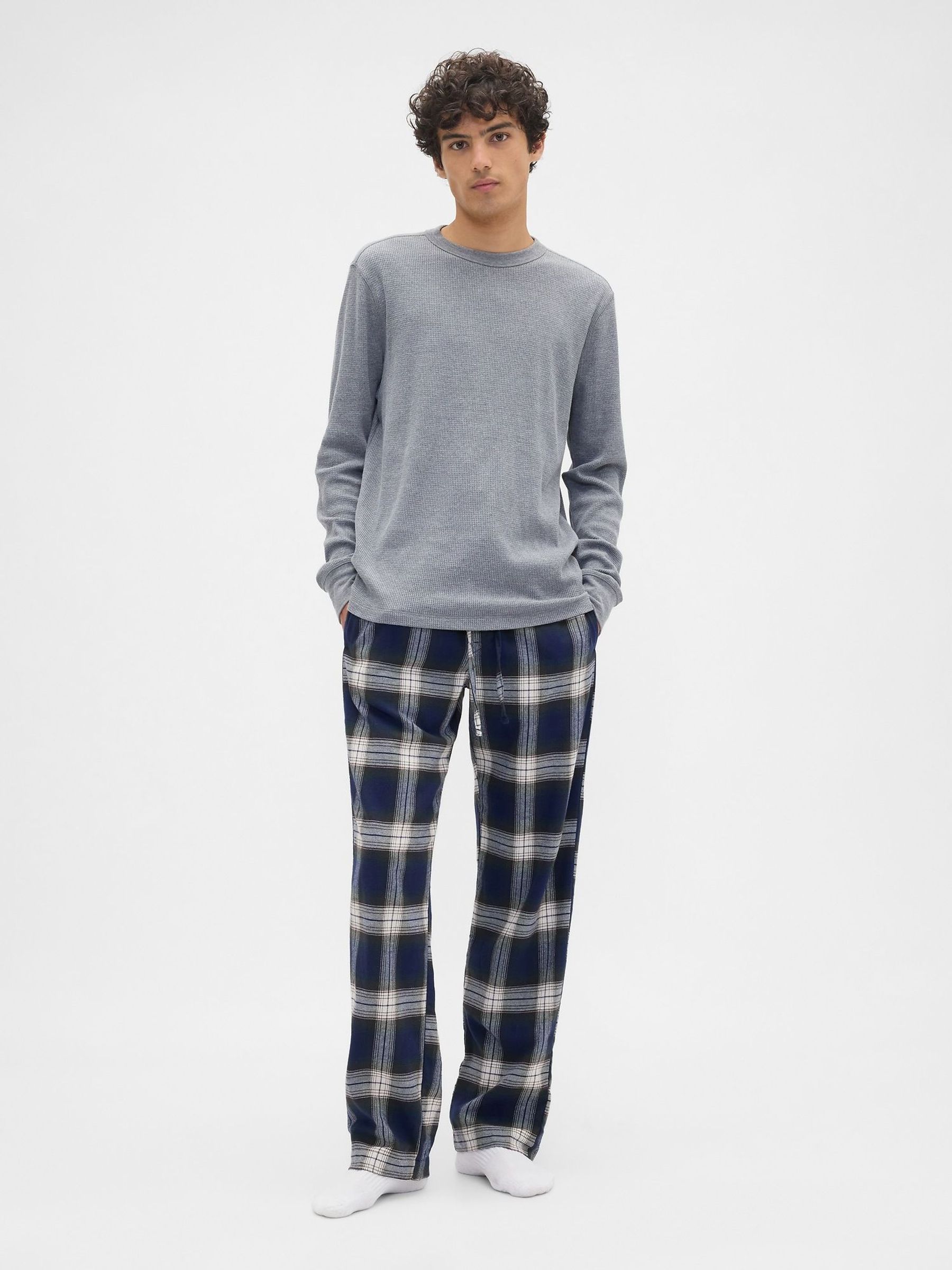 Blue Flannel Pyjama Bottoms (H68417) | £30