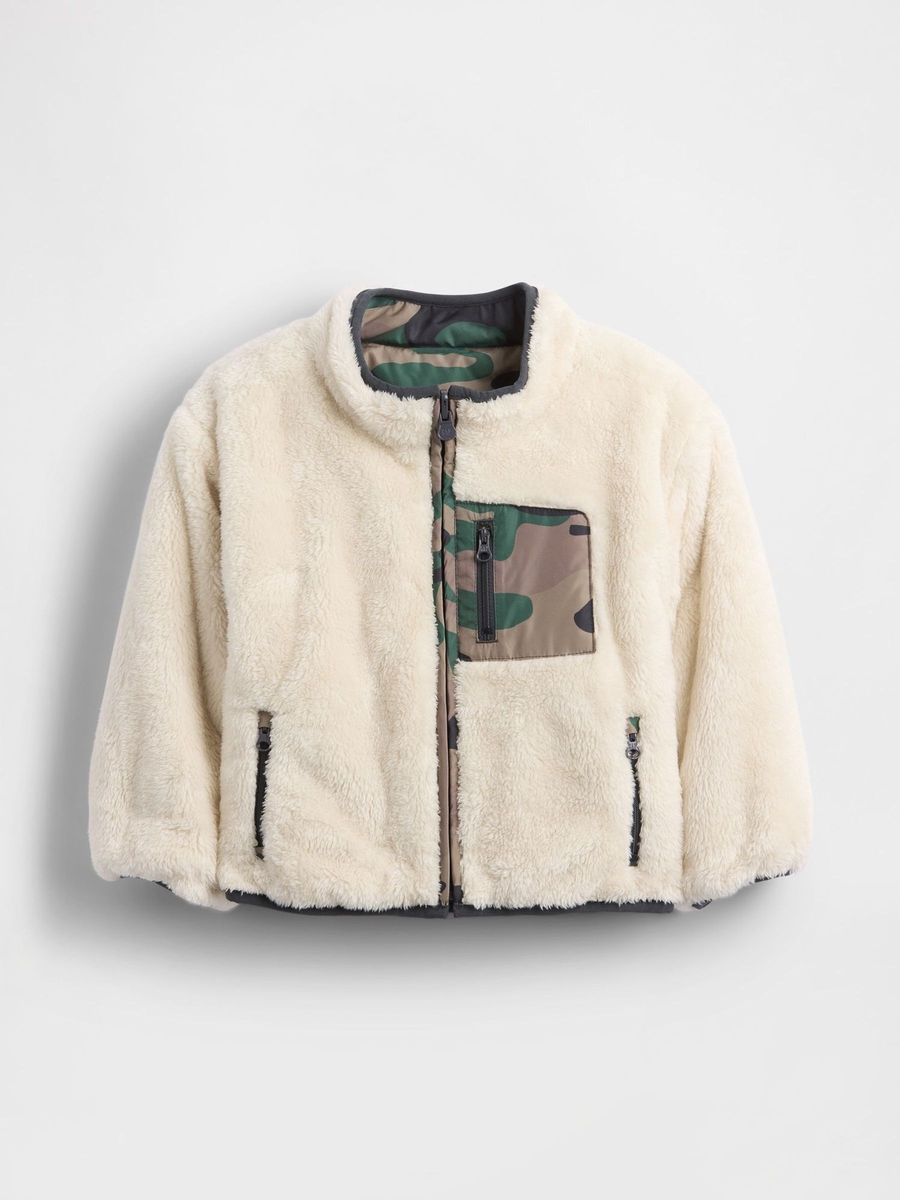 Cream Lightweight Sherpa Reversible Jacket (H68425) | £50