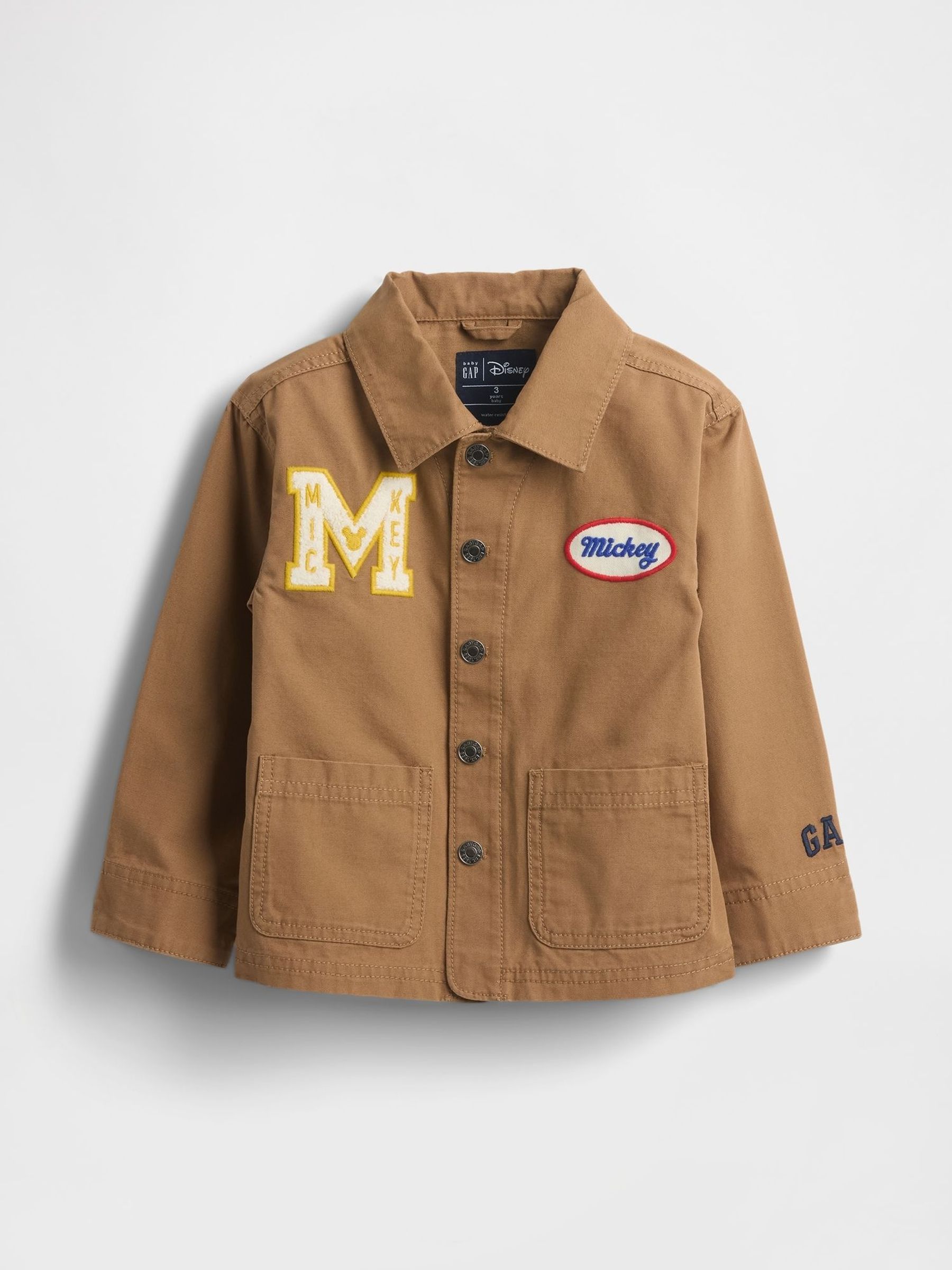 Chestnut Brown Disney Mickey Mouse Canvas Chore Jacket (6mths-5yrs) (H68432) | £50