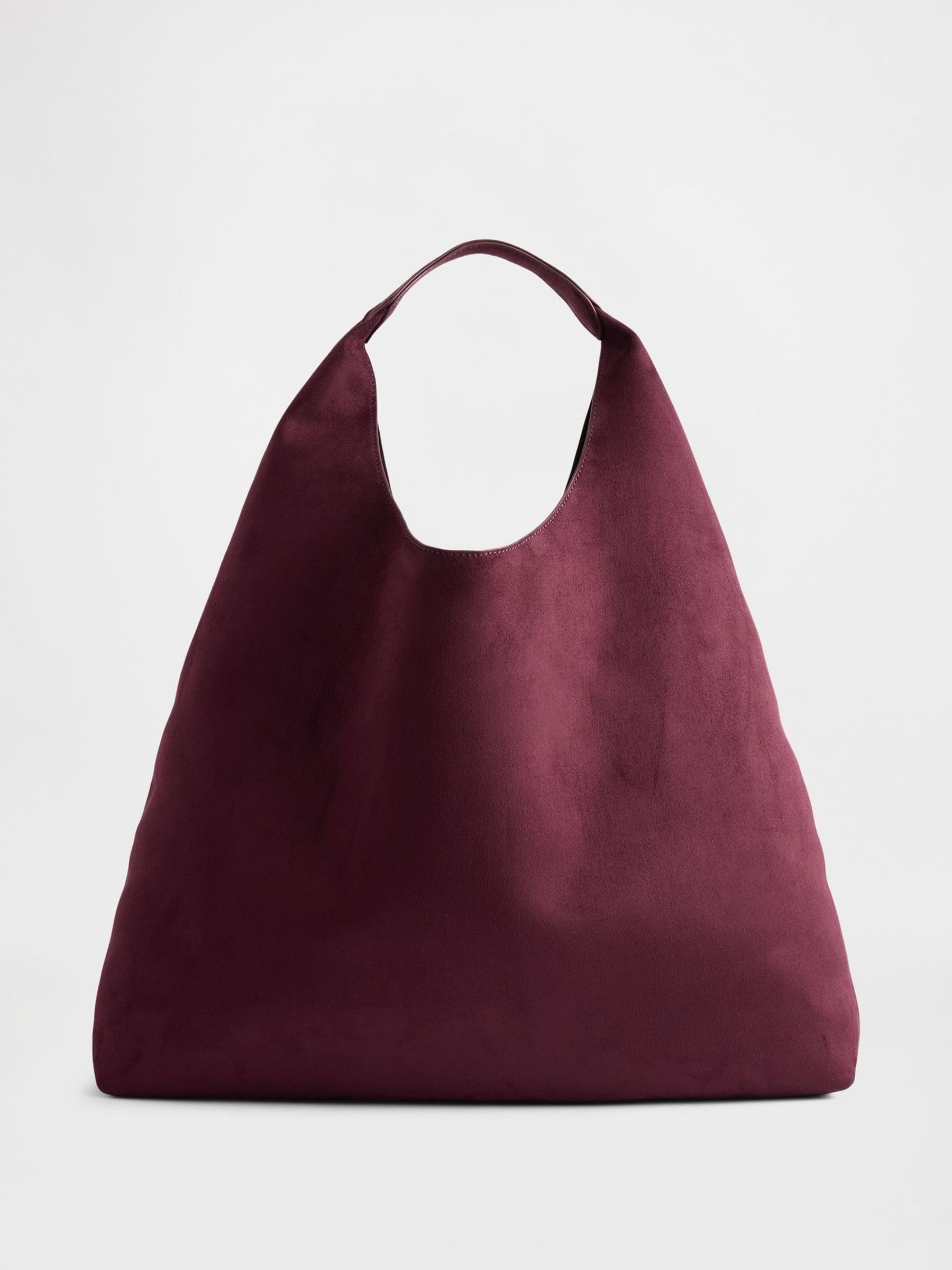 Purple Vegan Suede Slouchy Tote Bag (H68449) | £35