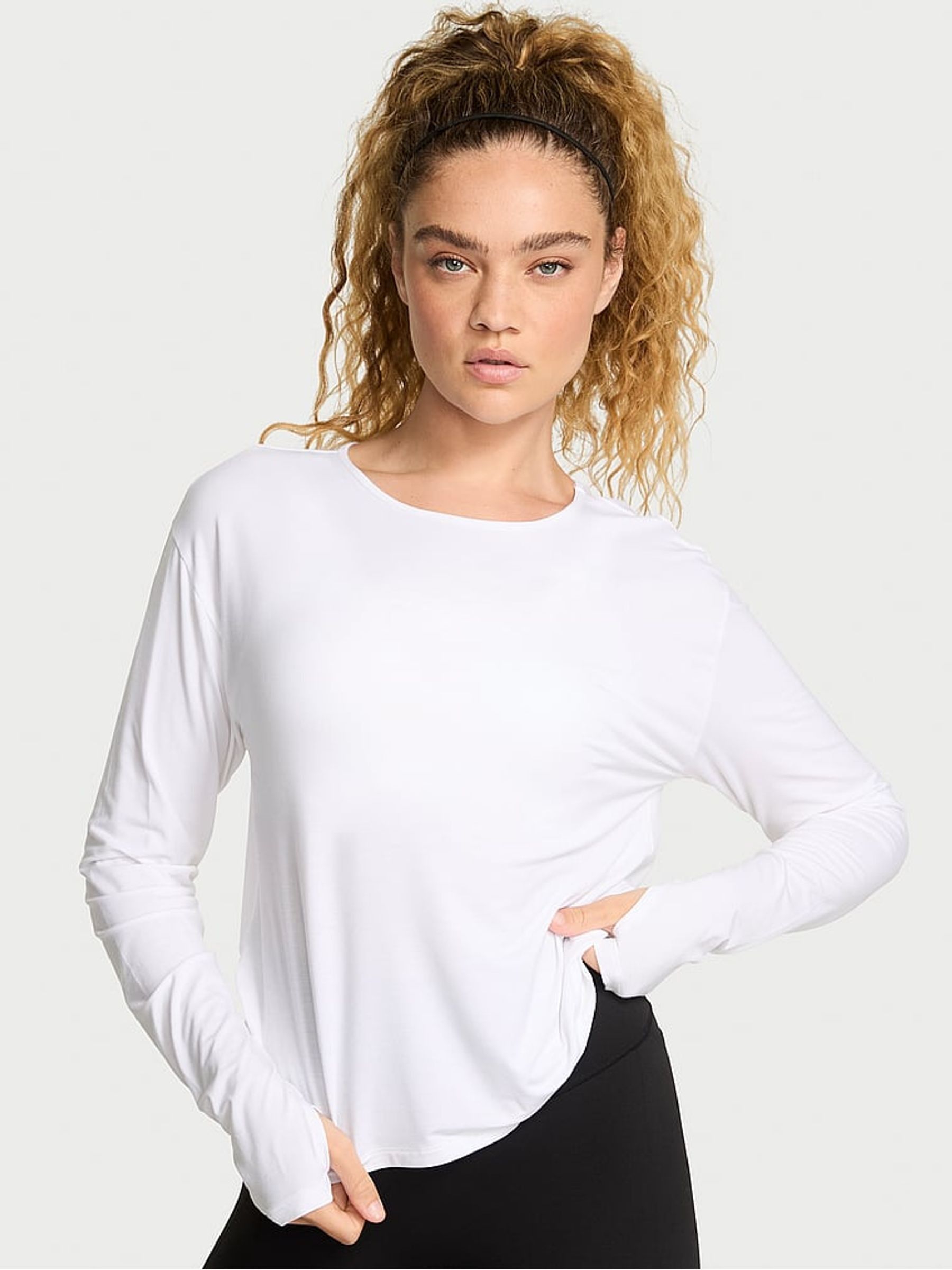White VSX Long Sleeve Open Back T-Shirt (H68638) | £29 - £36