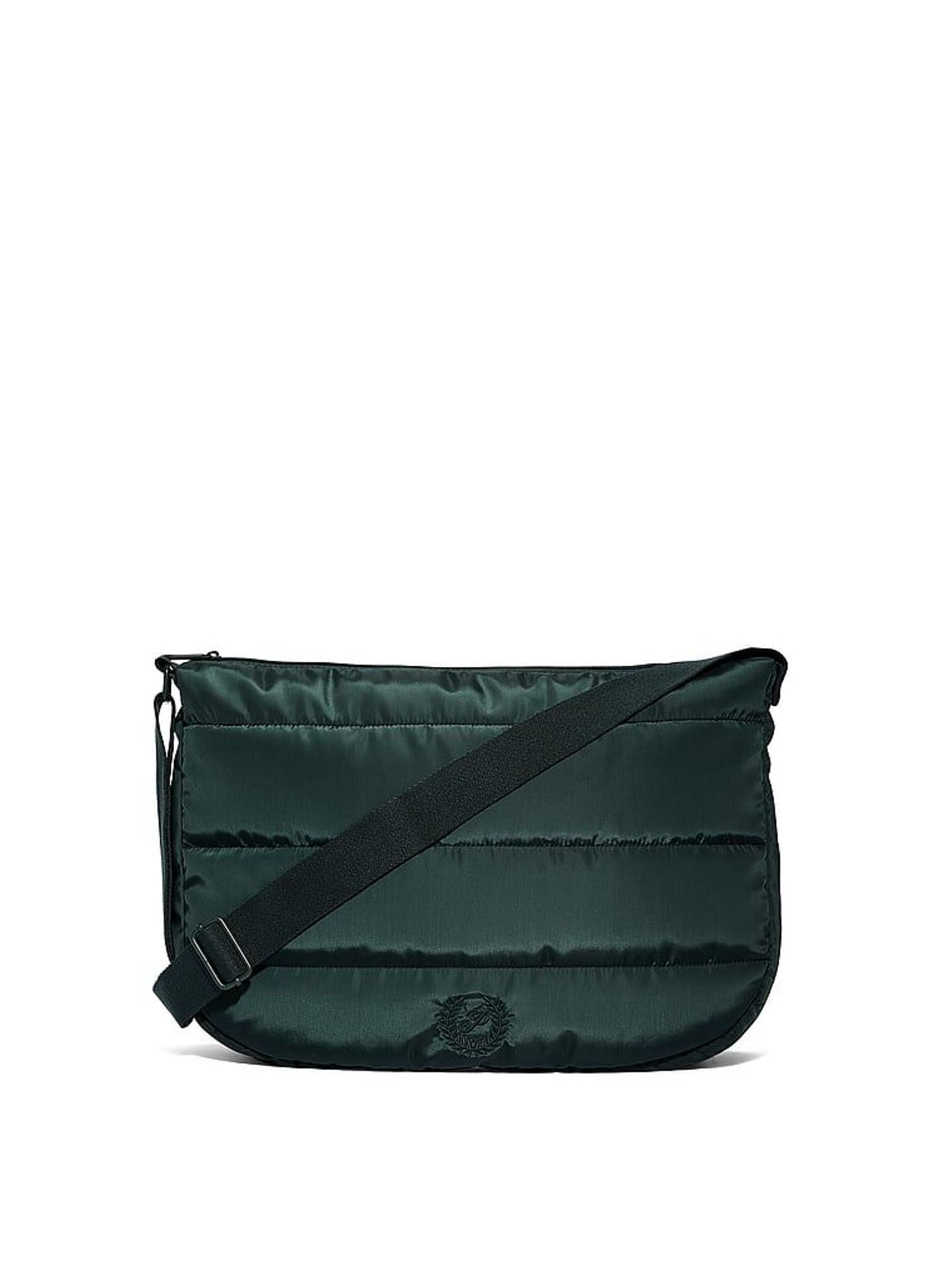 Deep Forest Green Quilted Puffer Slouch Bag (H68647) | £36