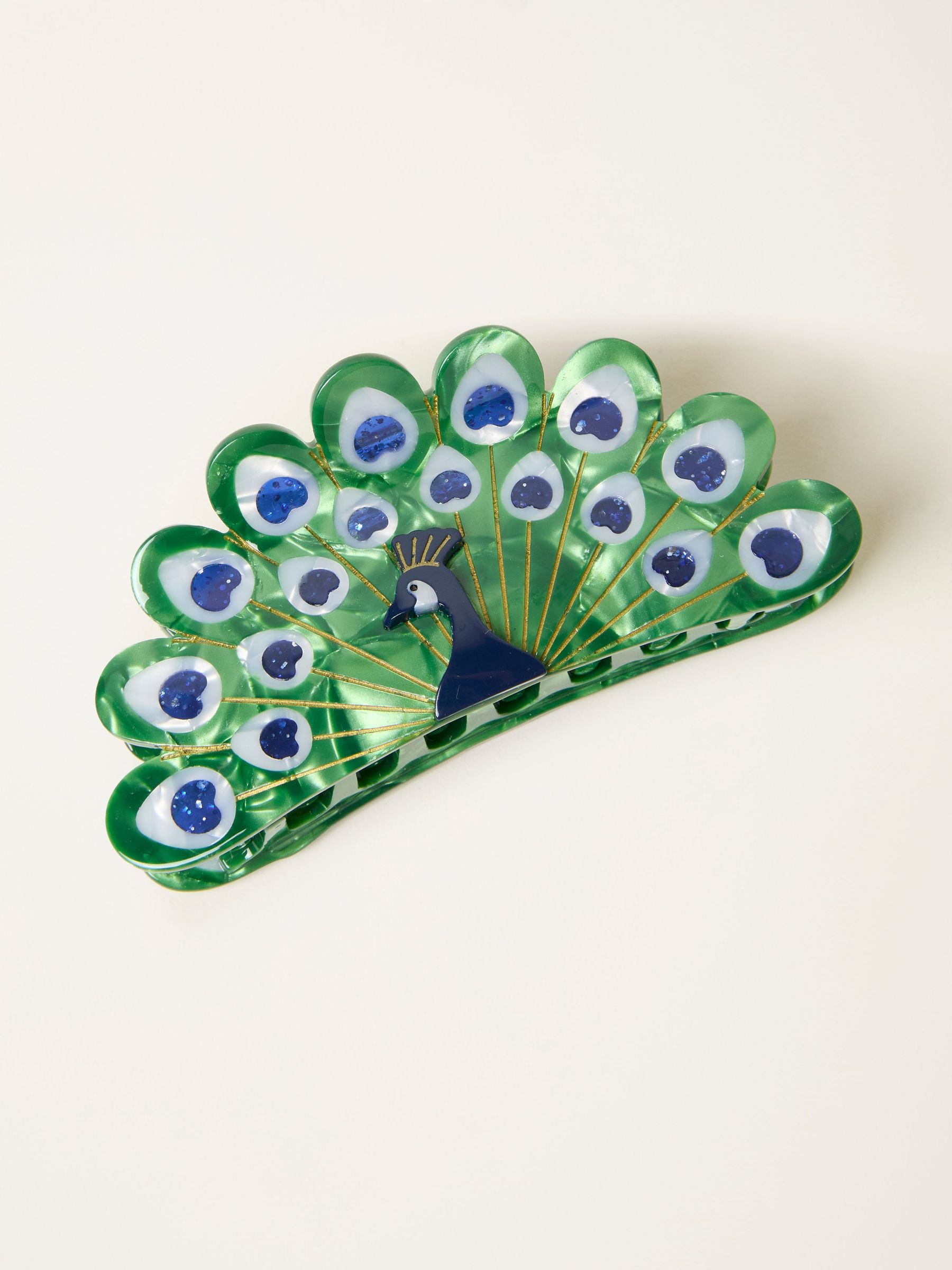 Navy Blue Peacock Claw Clip (H69035) | £16.50