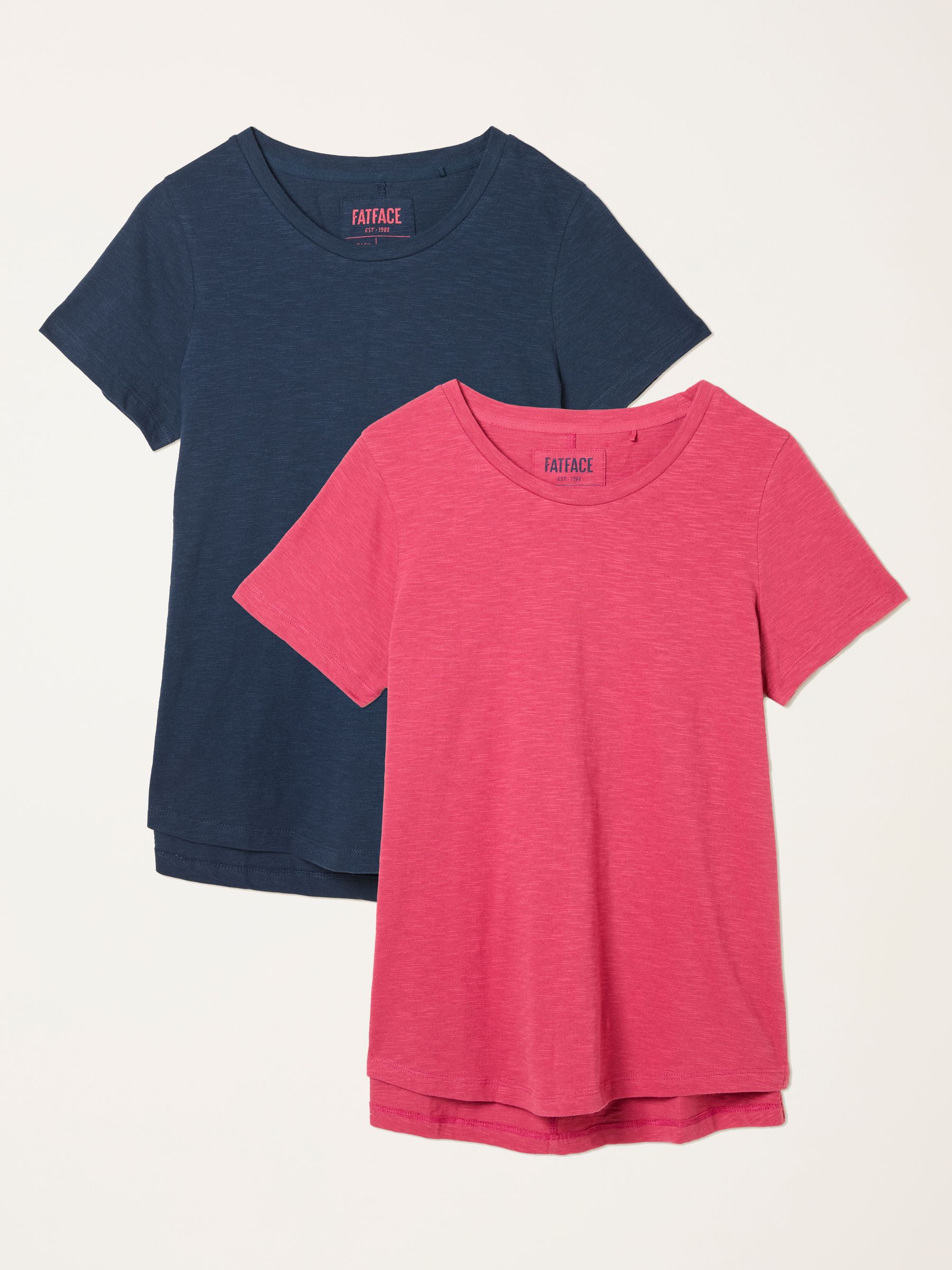 Natalie Fuchsia Pink/Navy Blue 2 Pack T Shirt (H69246) | £35