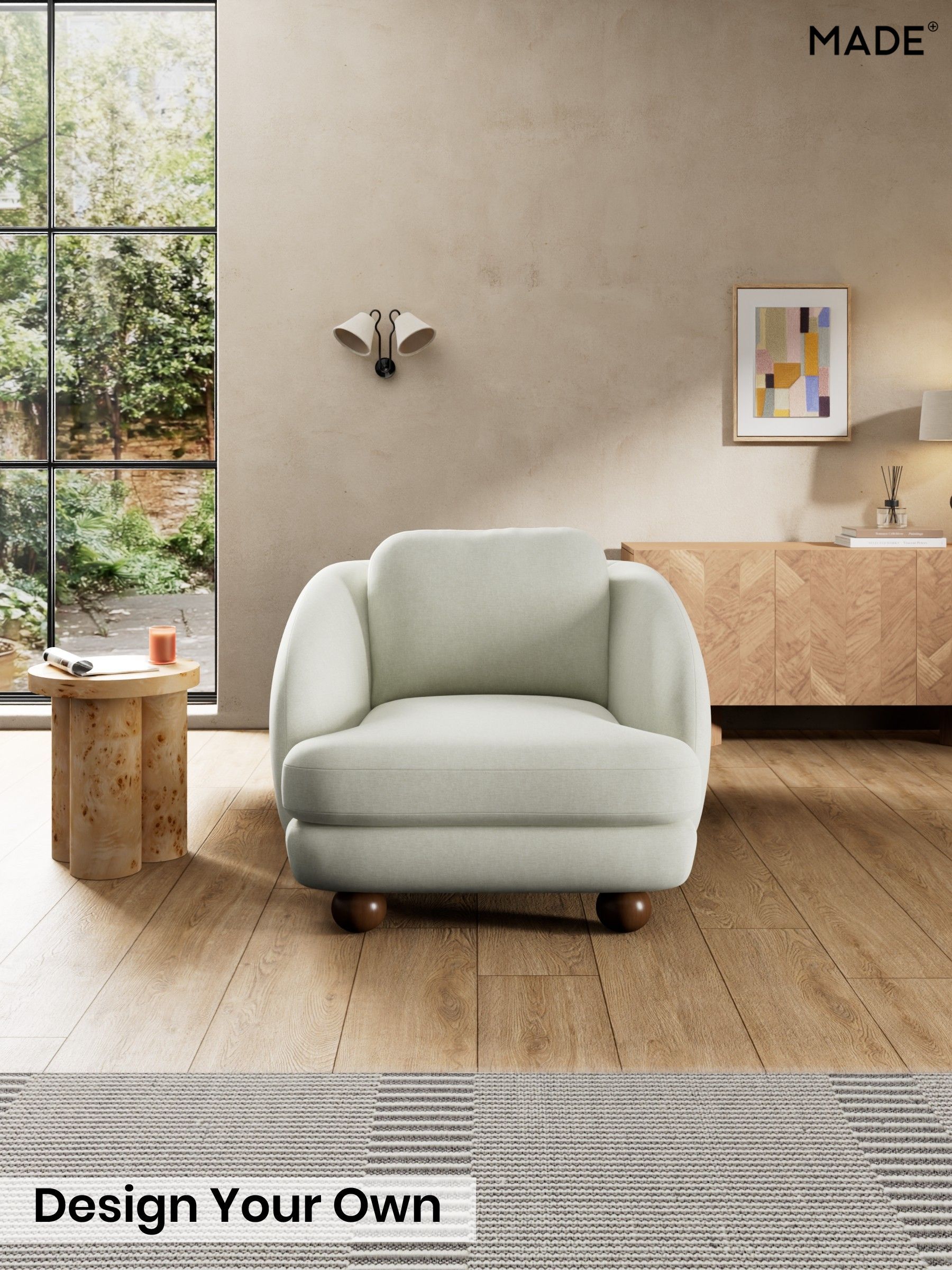 Textured Slub Weave/Light Natural - Madris By Made
