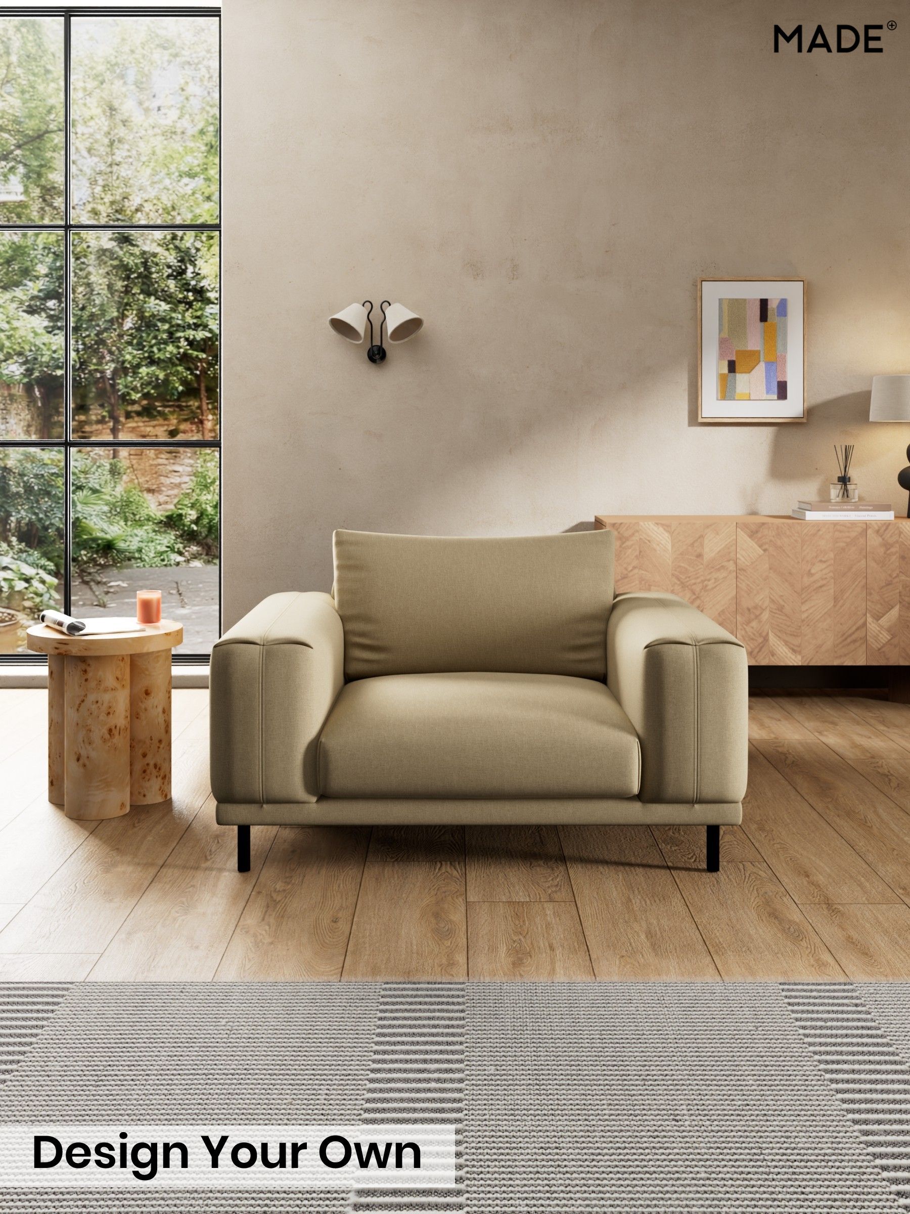 Textured Slub Weave/Caramel Natural - Odin By Made