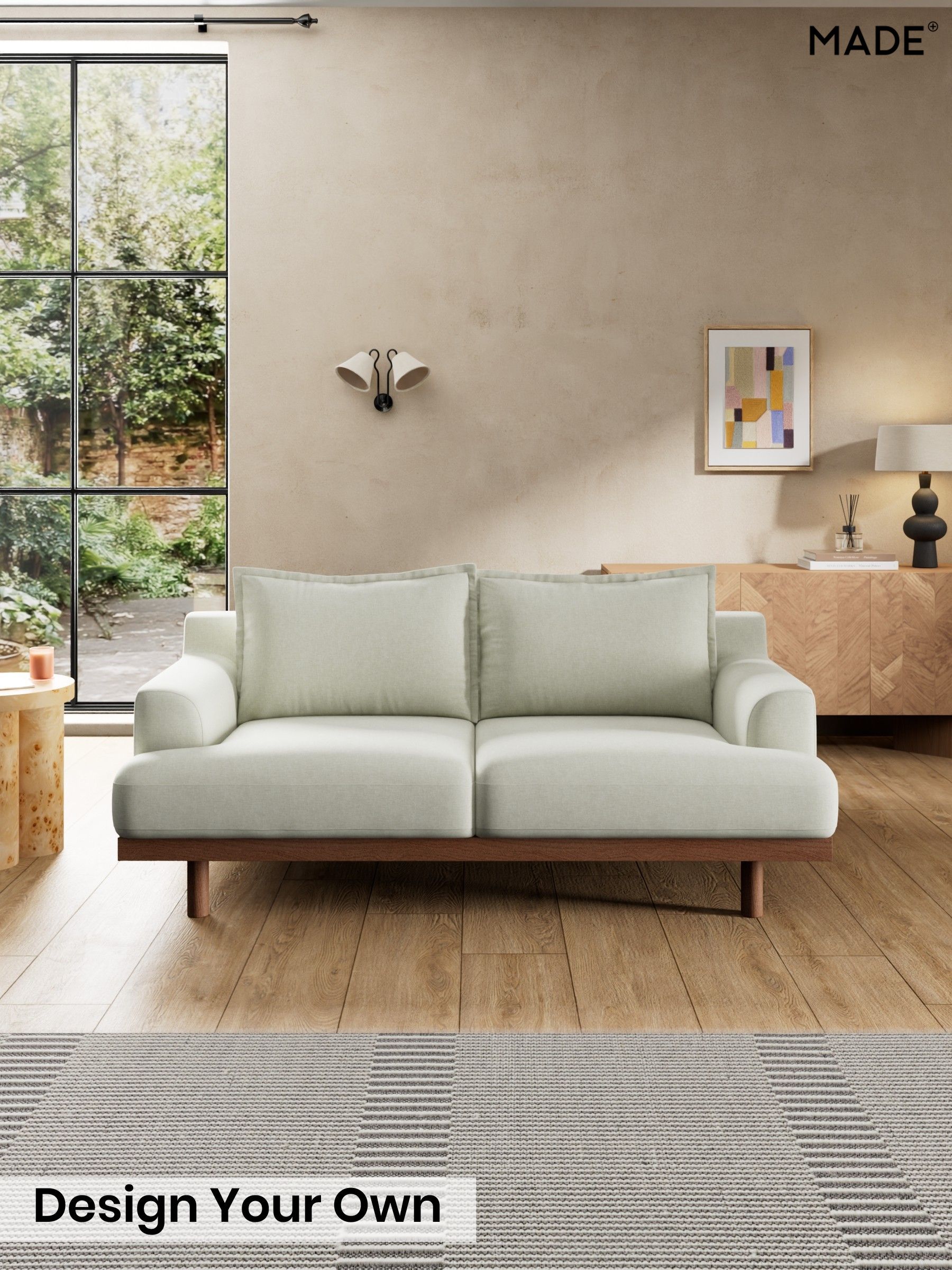 Textured Slub Weave/Light Natural - Turin By Made