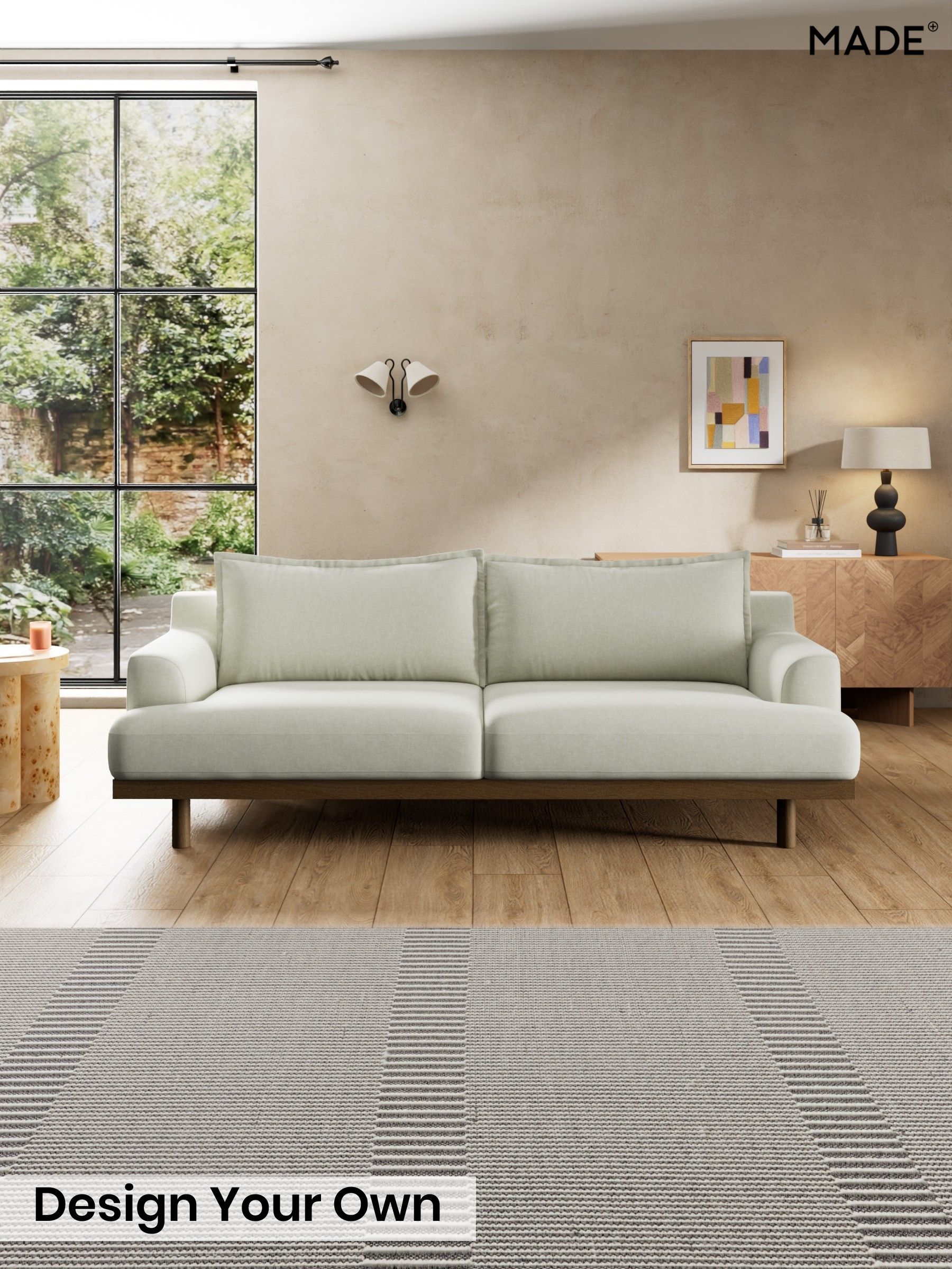 Textured Slub Weave/Light Natural - Turin By Made