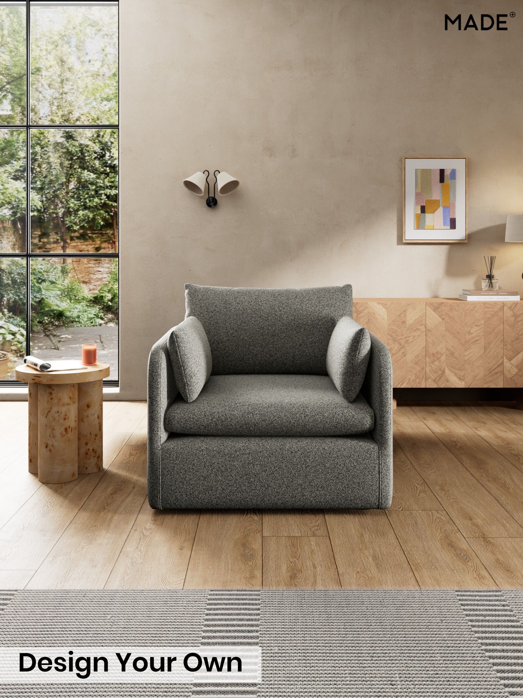 Soft Touch Boucle/Grey Marl - Jackson By Made