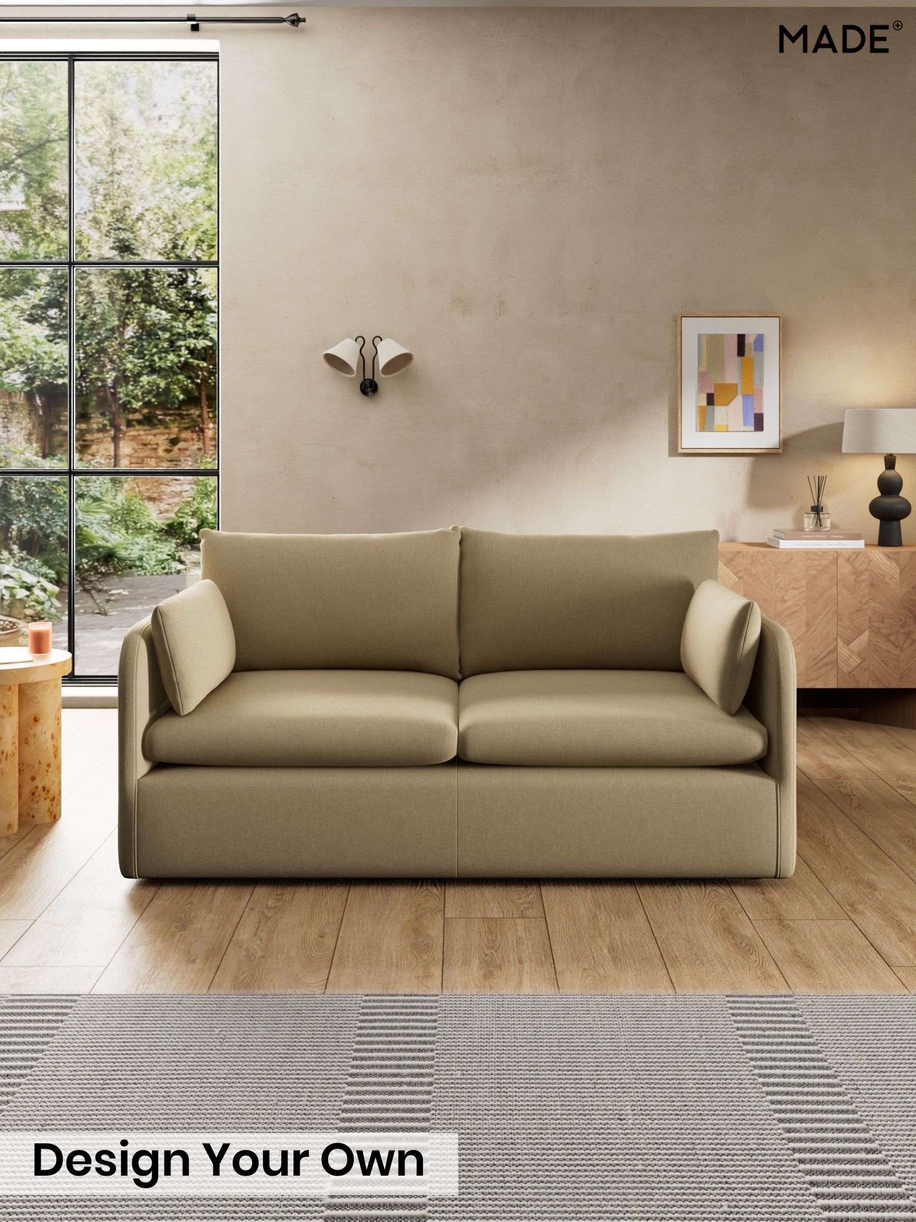 Textured Slub Weave/Caramel Natural - Jackson By Made