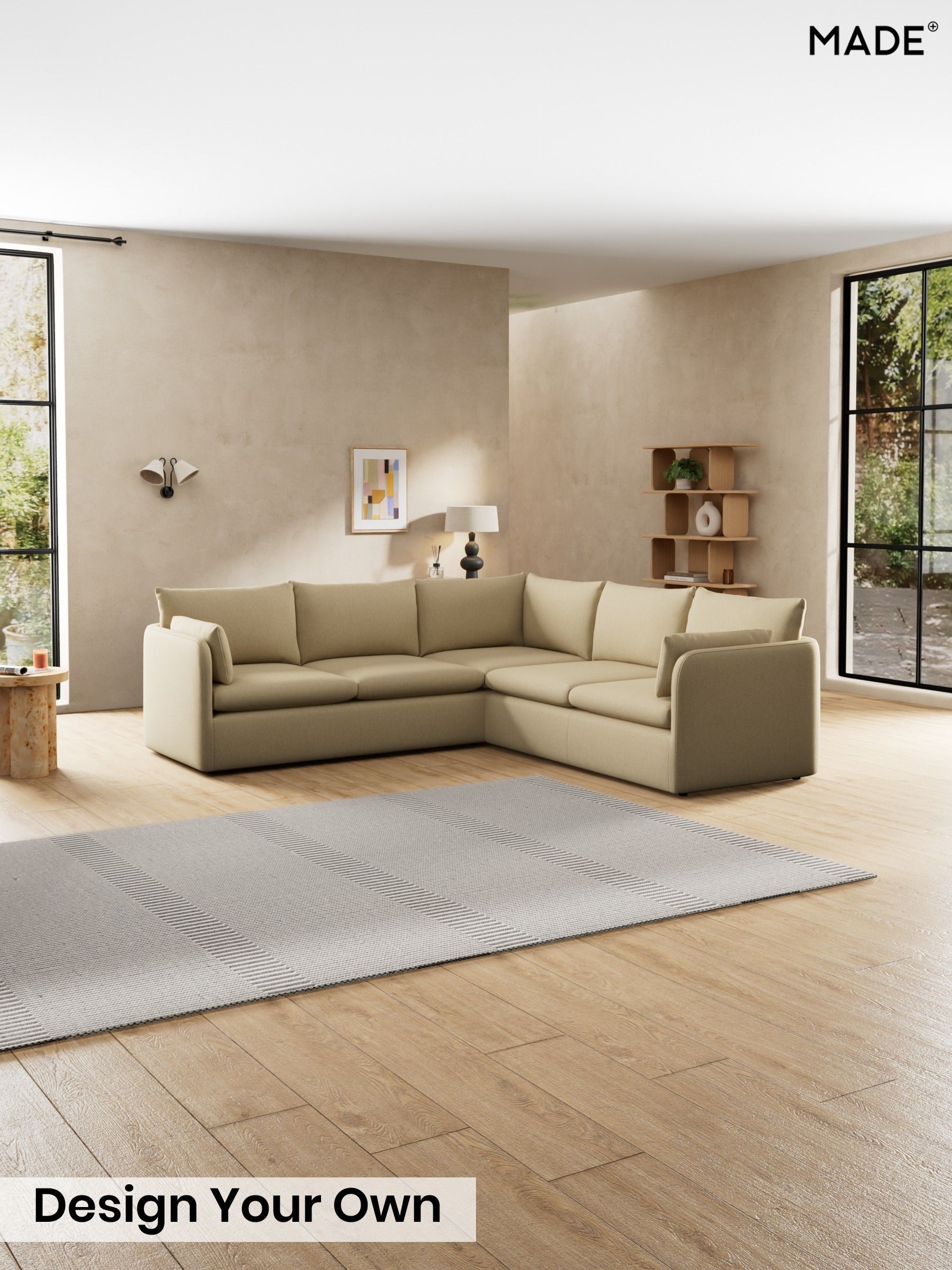 Textured Slub Weave/Caramel Natural - Jackson By Made
