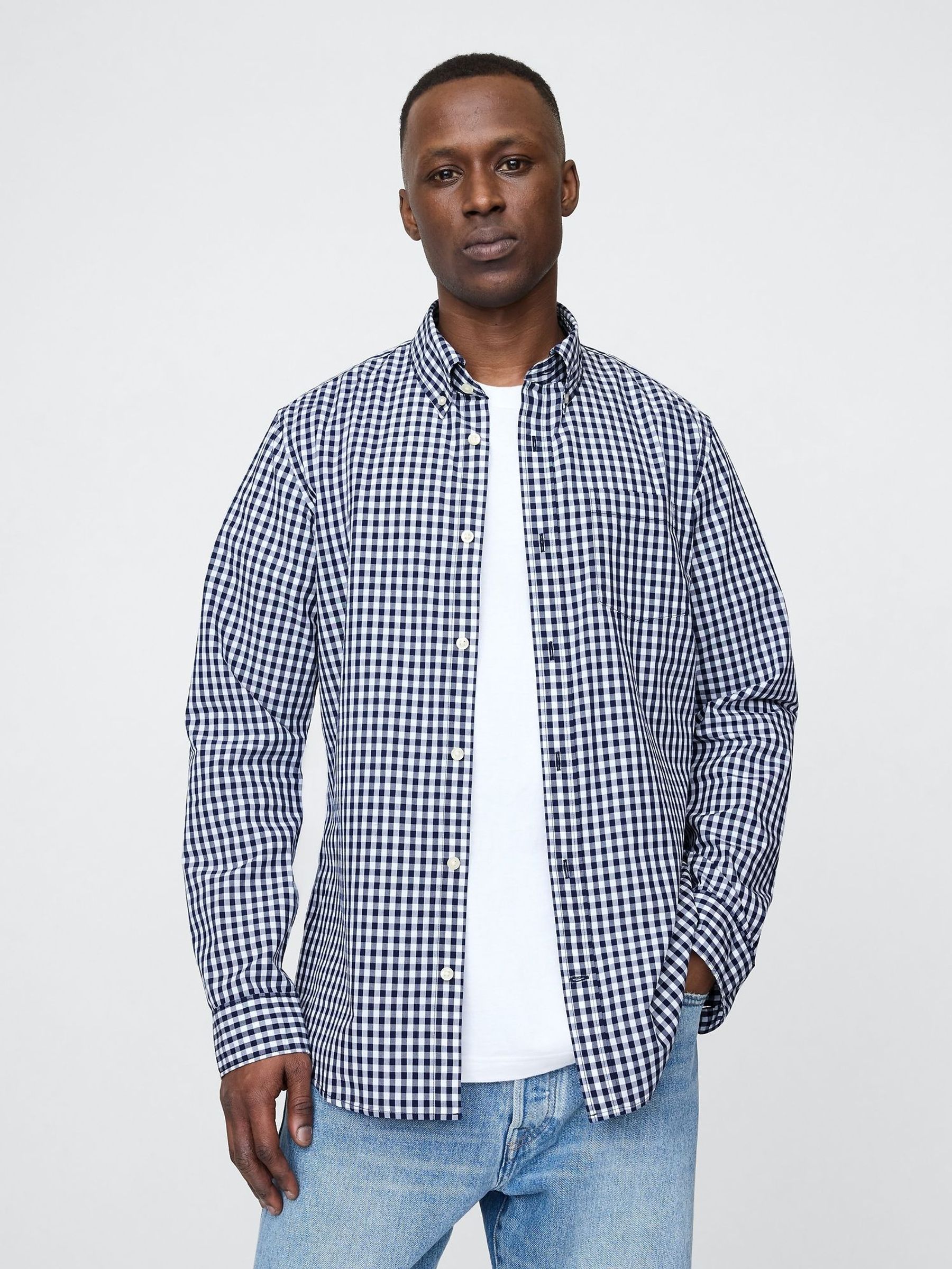 Blue Cotton Poplin Classic Shirt (H72172) | £40