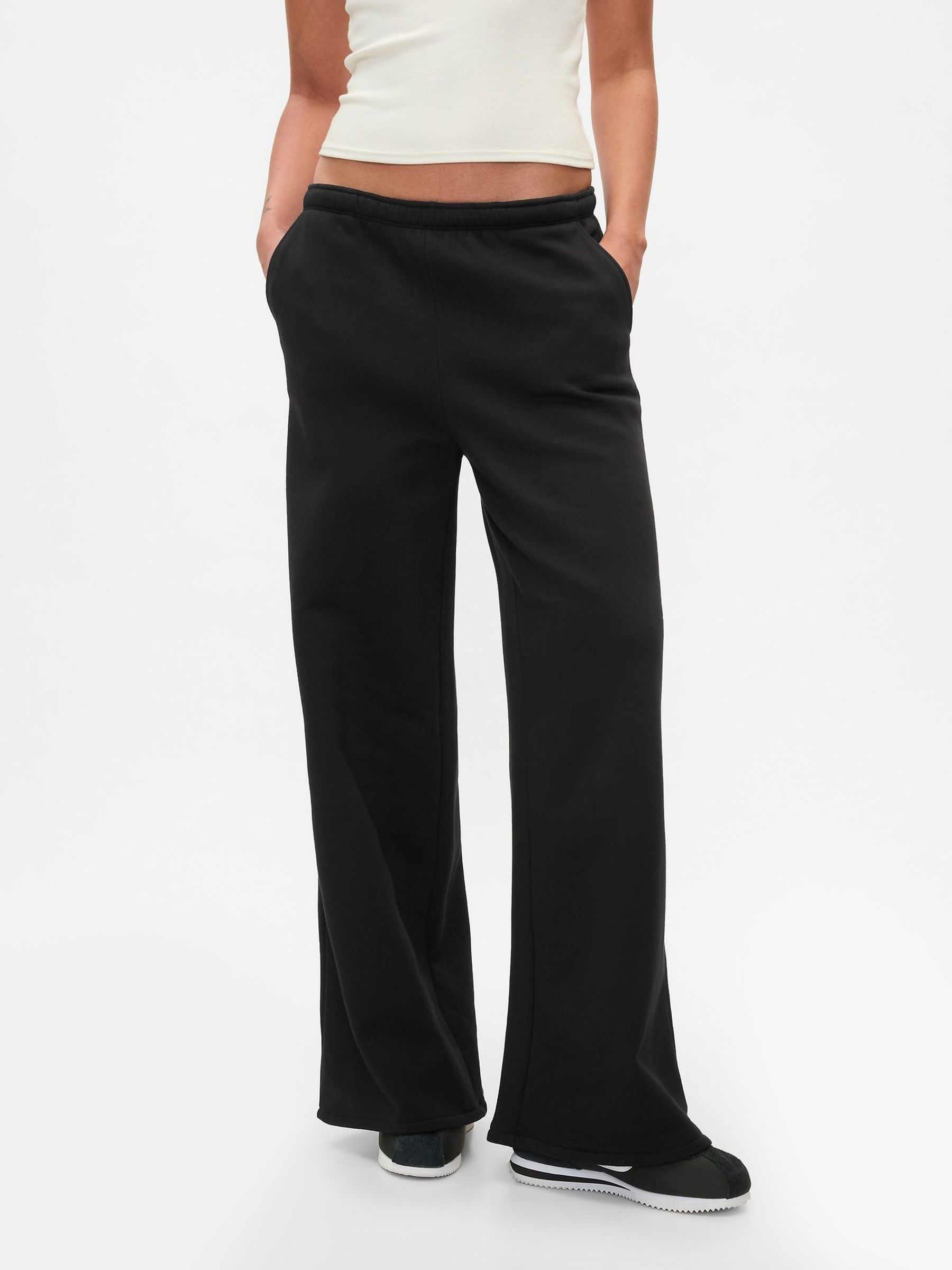 Black VintageSoft Baggy Wide-Leg Joggers (H72179) | £45