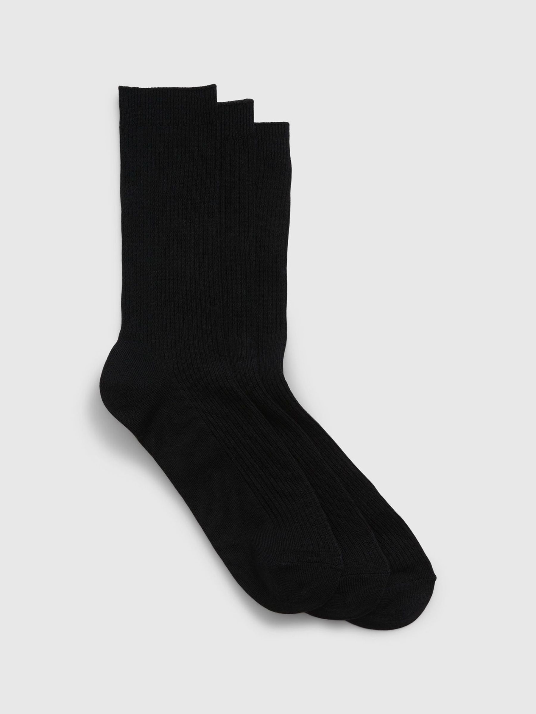 Black Crew Socks 3-Pack (H72190) | £10