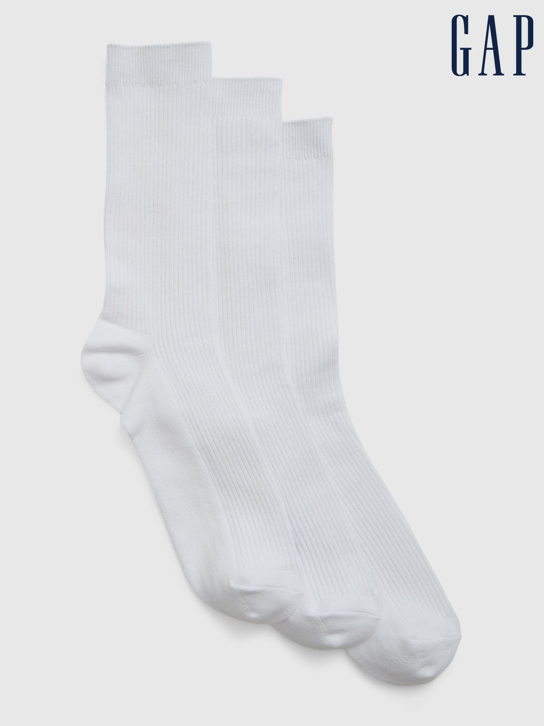 White Crew Socks 3-Pack (H72247) | £10