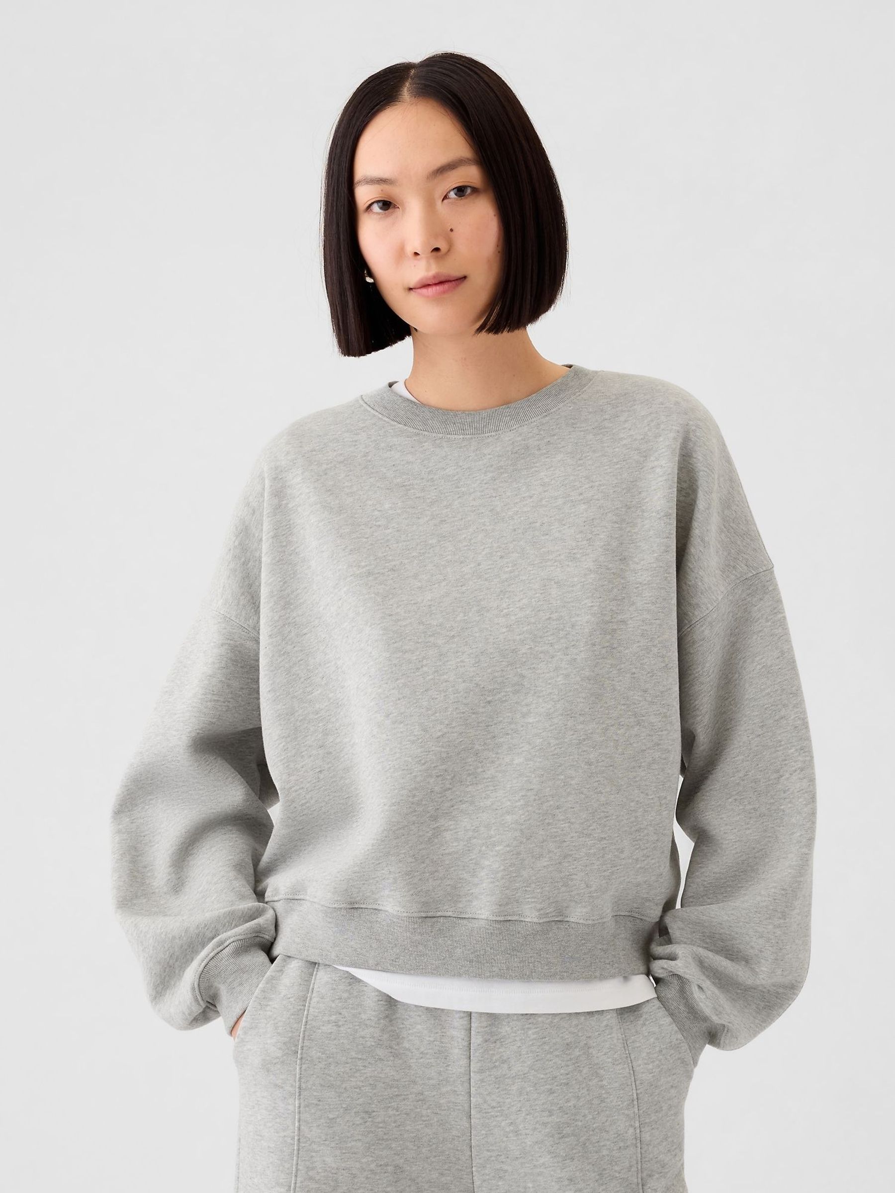Grey Vintage Soft Wedge Crew Neck Sweatshirt (H72249) | £35