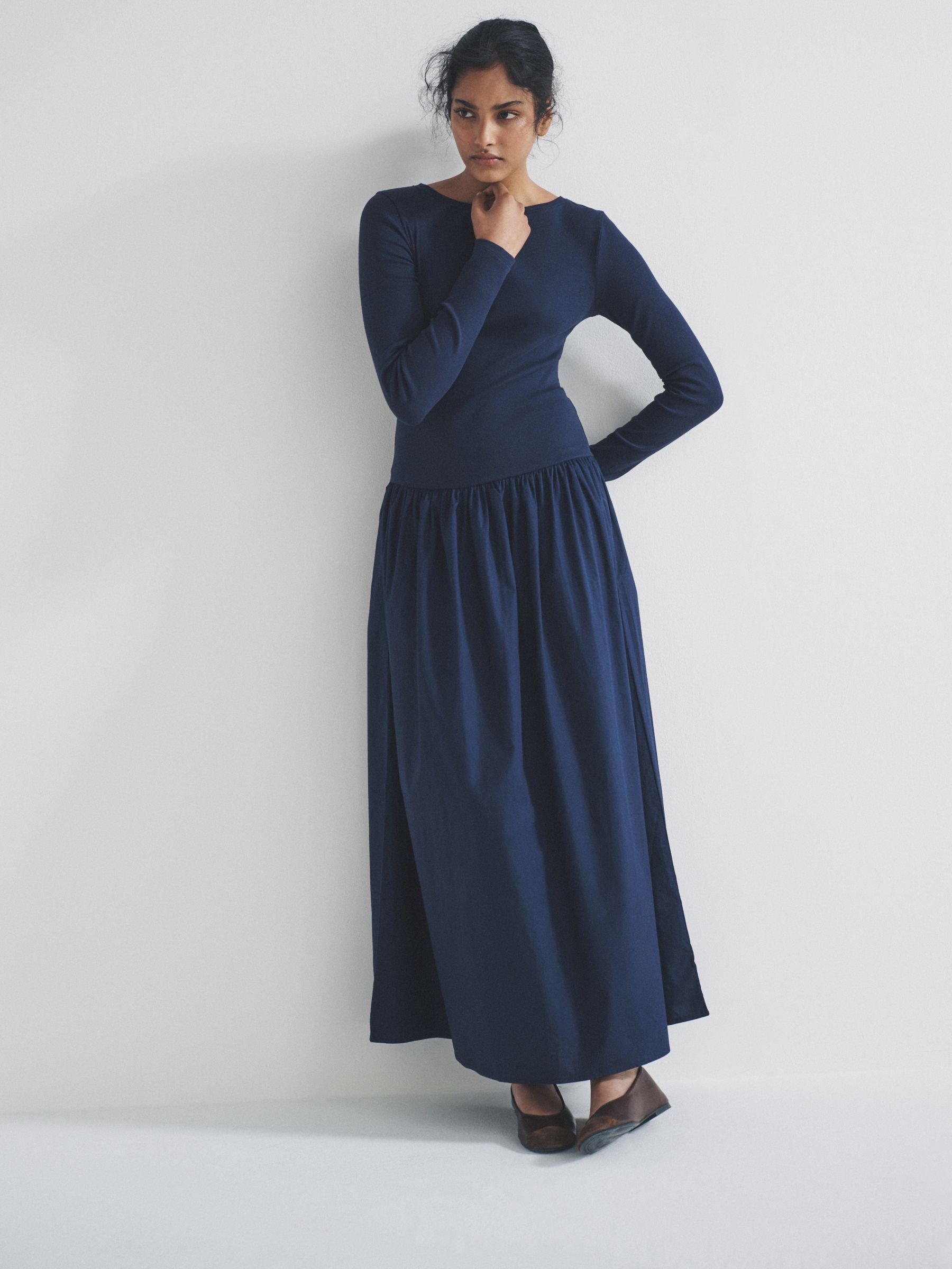 2 Pack Drop Waist Long Sleeve Dresses (H73394) | £36