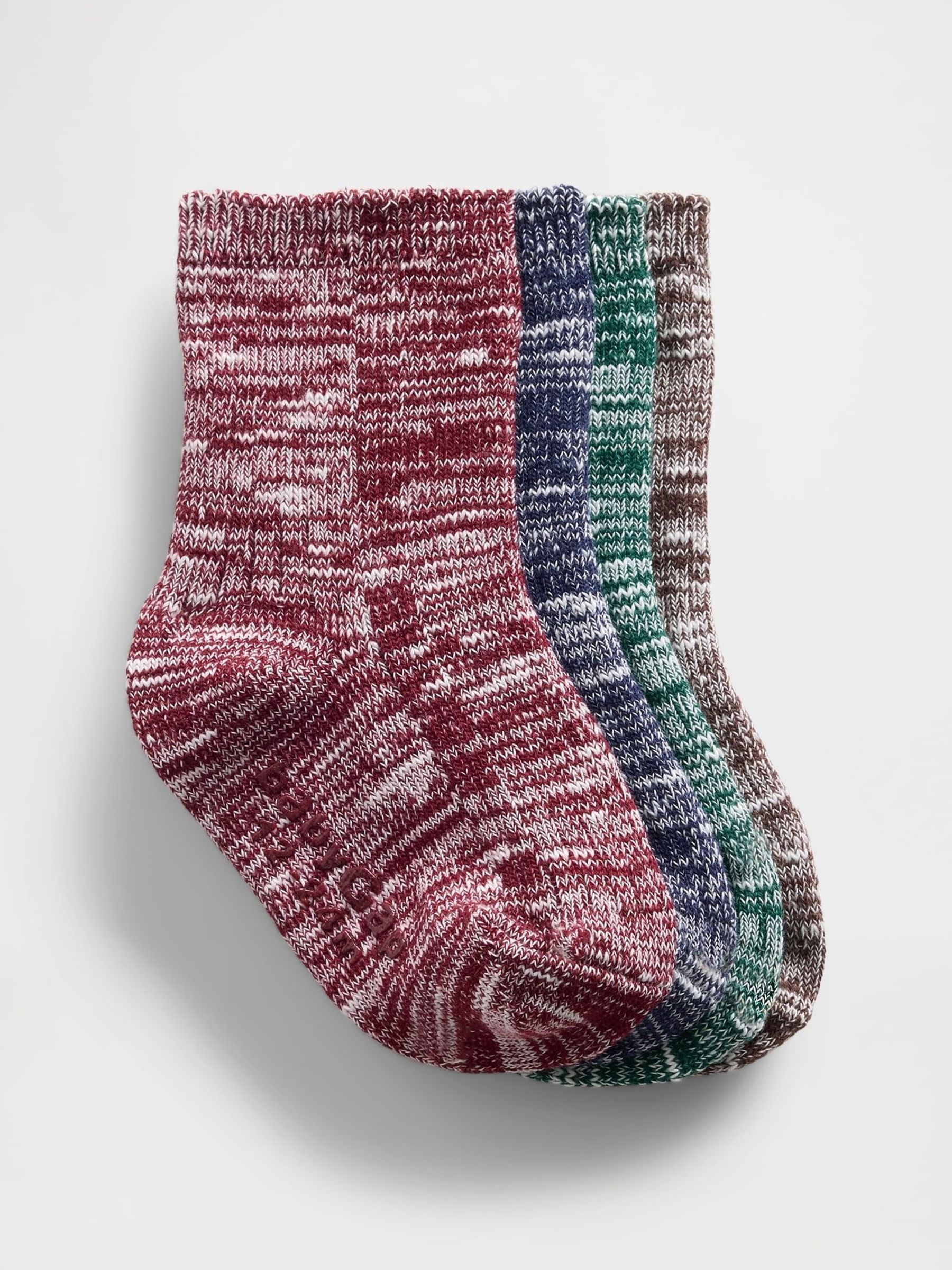 Multi Marled Crew Socks 4 Pack (Newborn-5yrs) (H73959) | £10