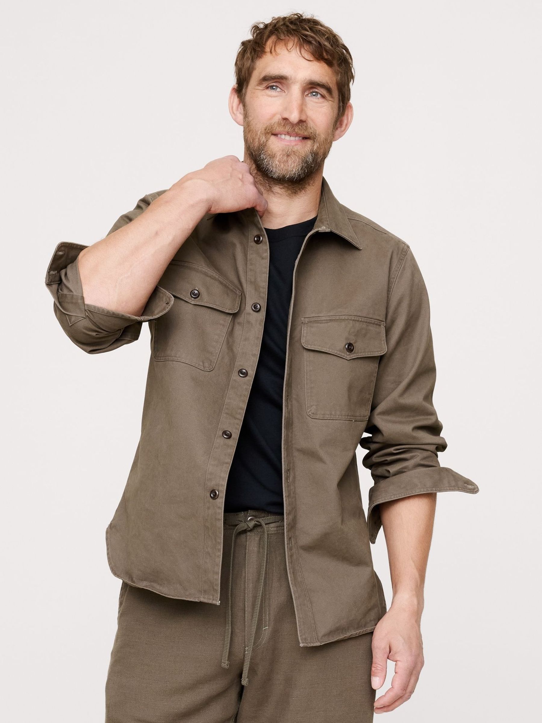 Banana Republic Brown Heavy Twill Overshirt (H76019) | £75