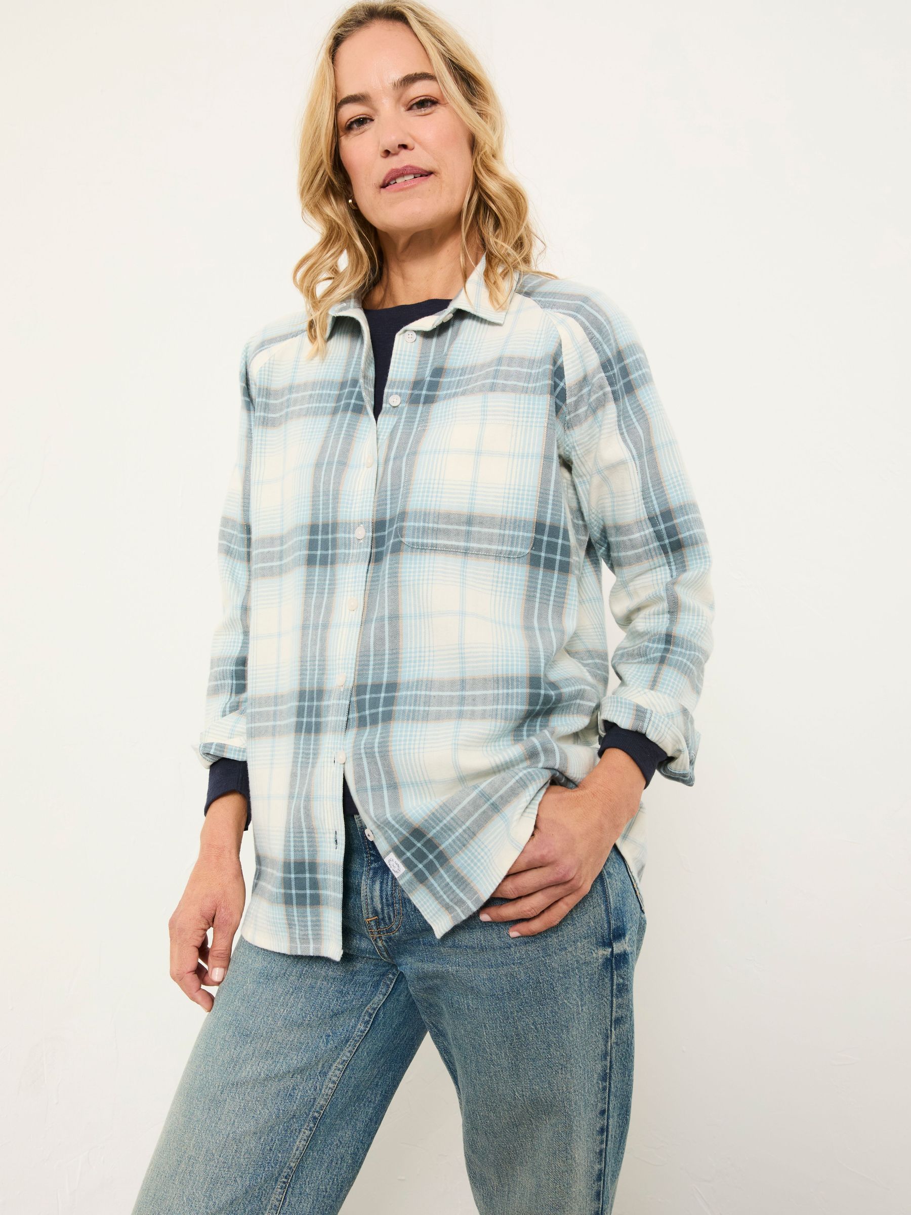 Bessie Blue Petite Check Shirt (H76499) | £49.50